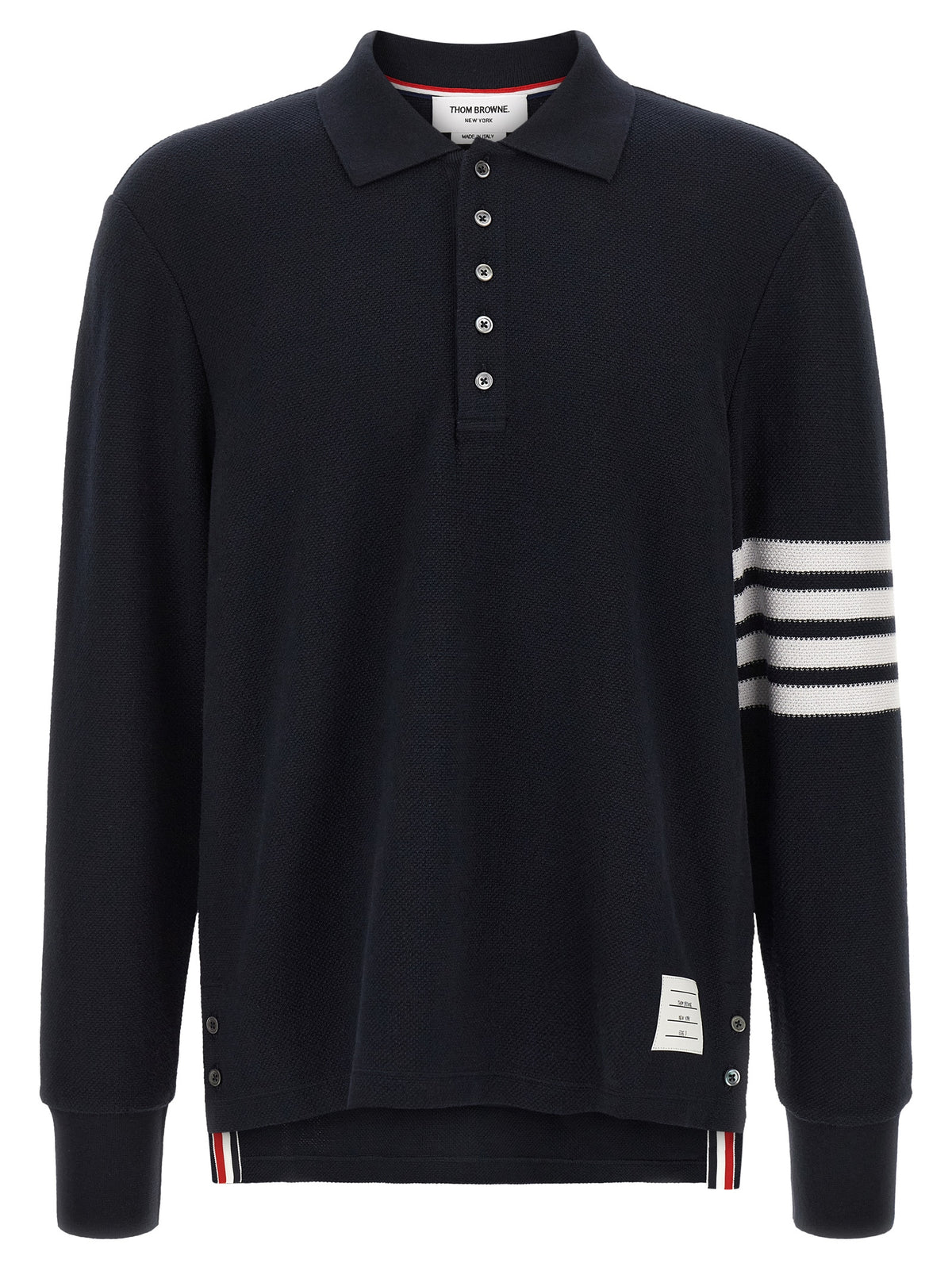 Thom Browne Blue Cotton Polo Men's Shirt