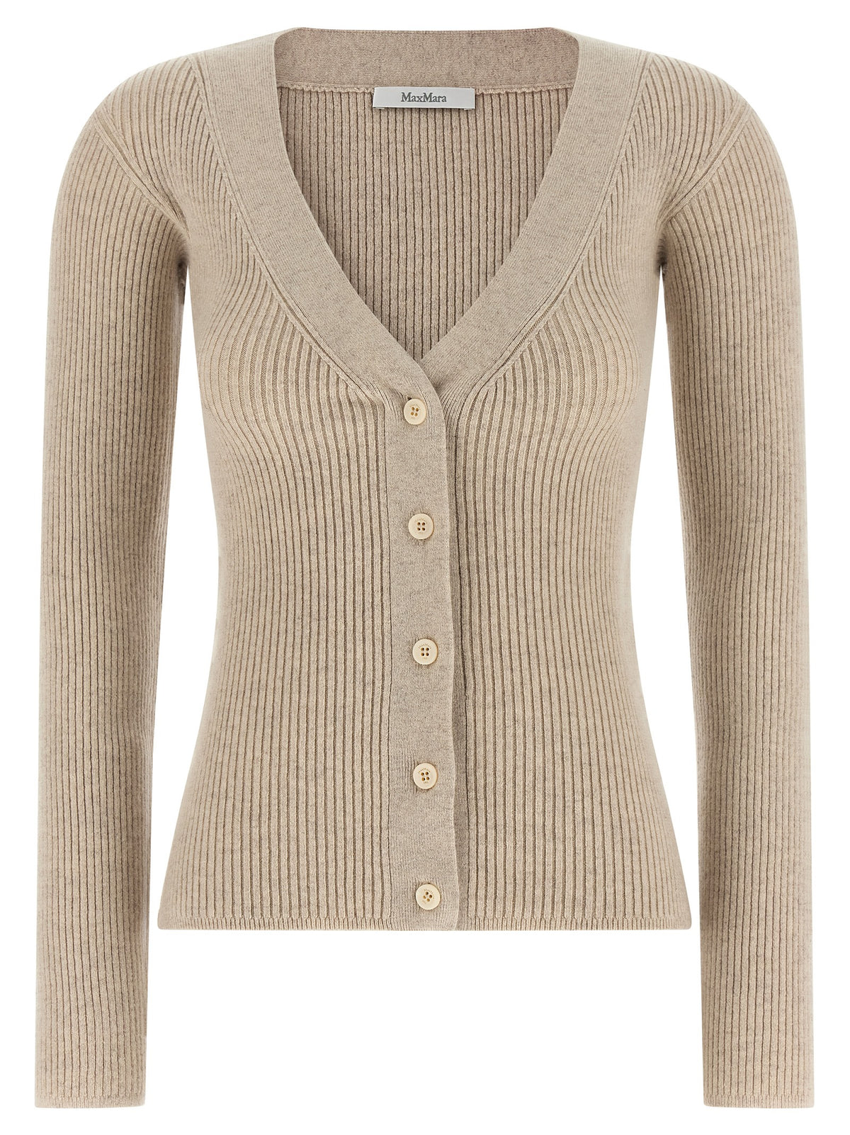 Max Mara Beige Wool Women's Cardigan