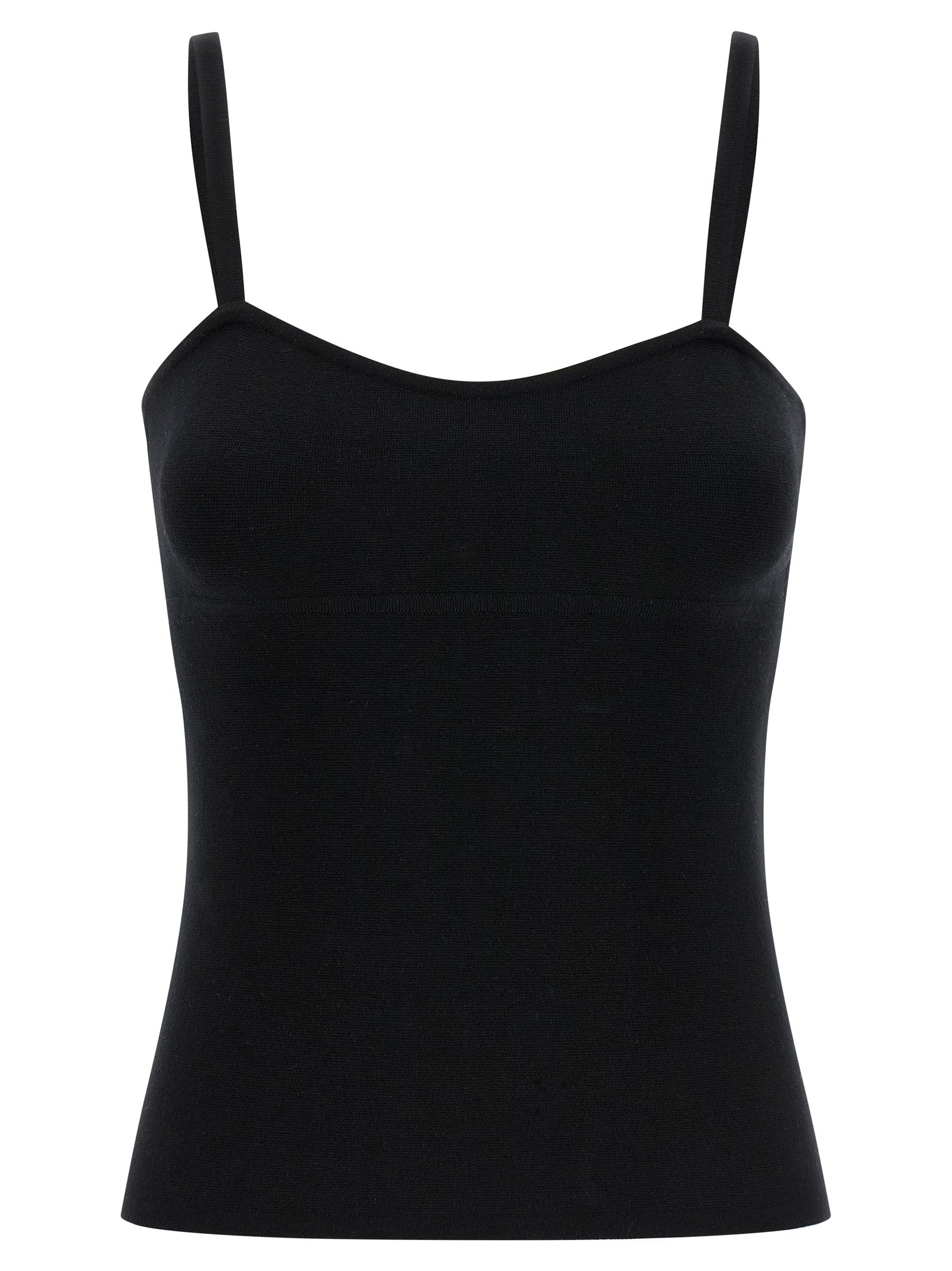 Max Mara Black Virgin Wool Tank Women's Tops