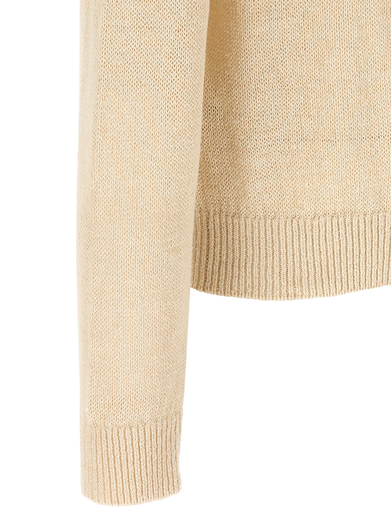 Jil Sander Beige Hemp Men's Cardigan