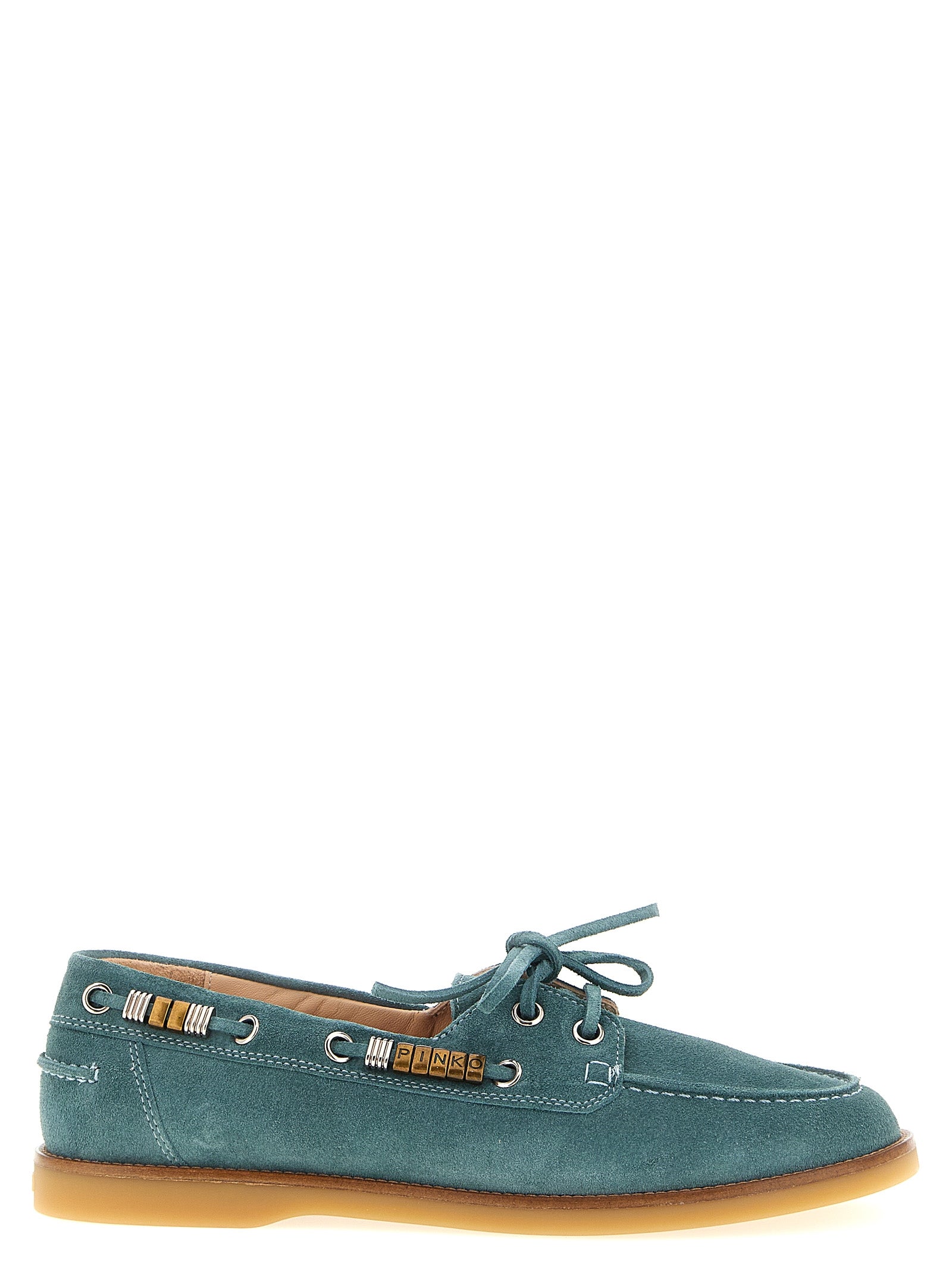 PINKO Blue Calfskin Women's Moccassin