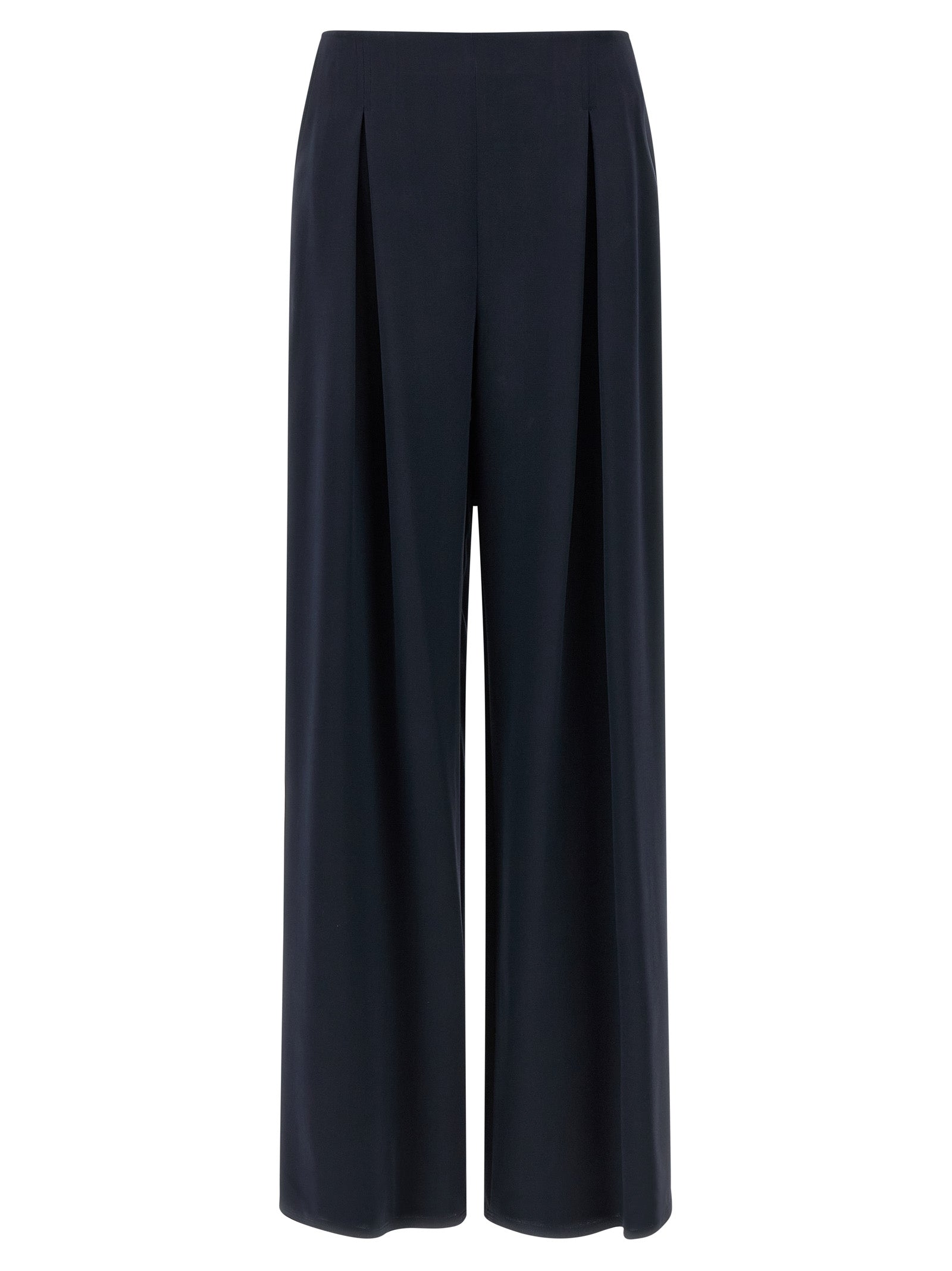 Max Mara Blue Silk Casual Women's Pants