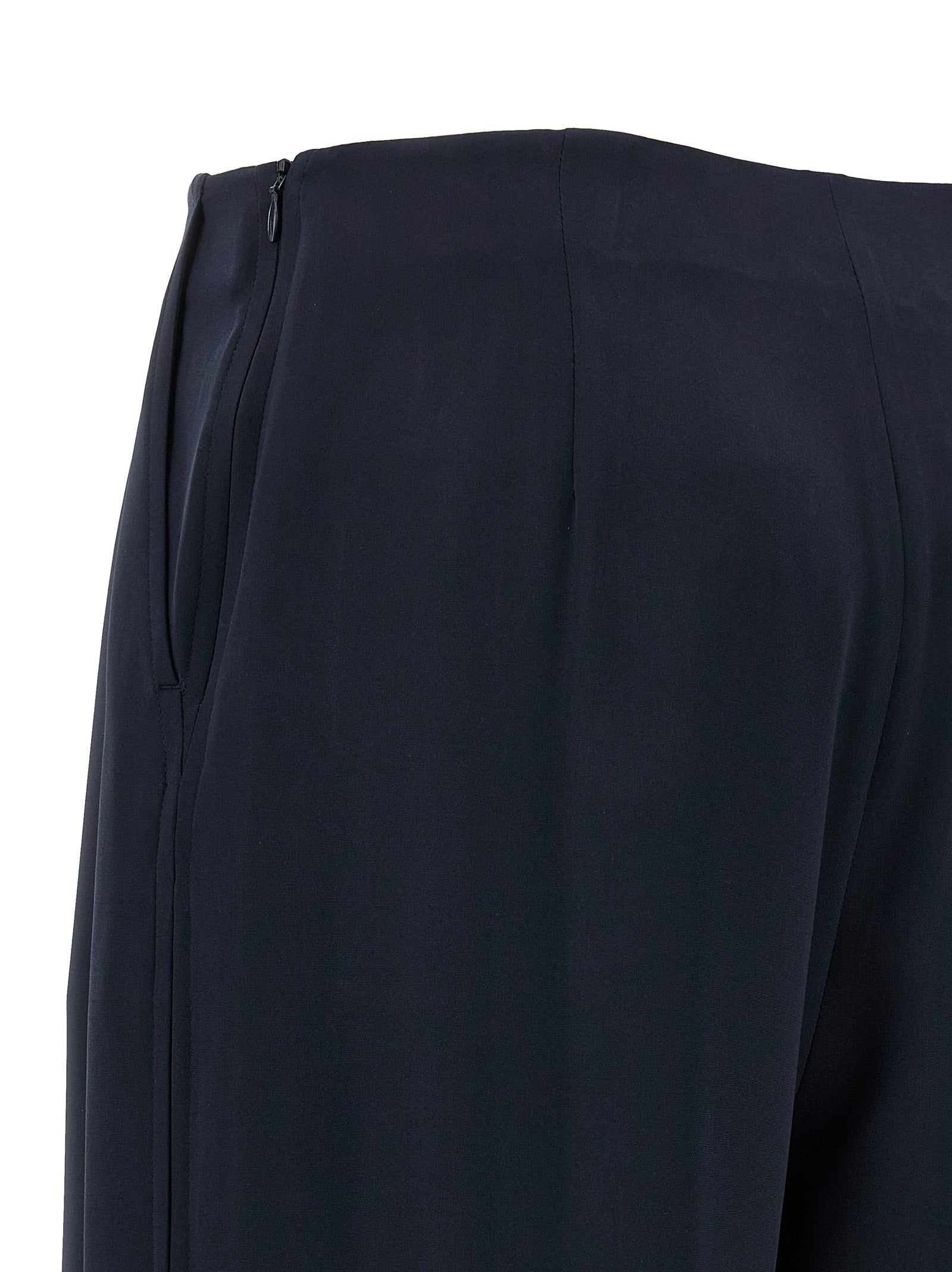 Max Mara Blue Silk Casual Women's Pants