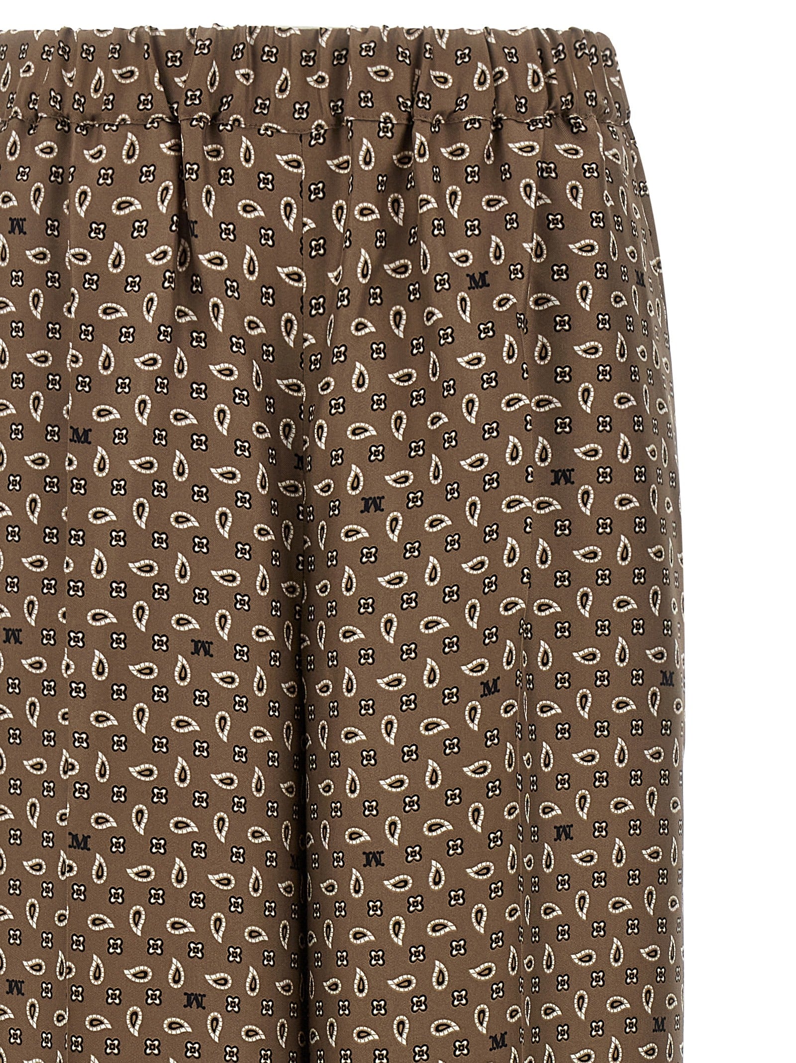 Max Mara Brown Silk Casual Women's Pants