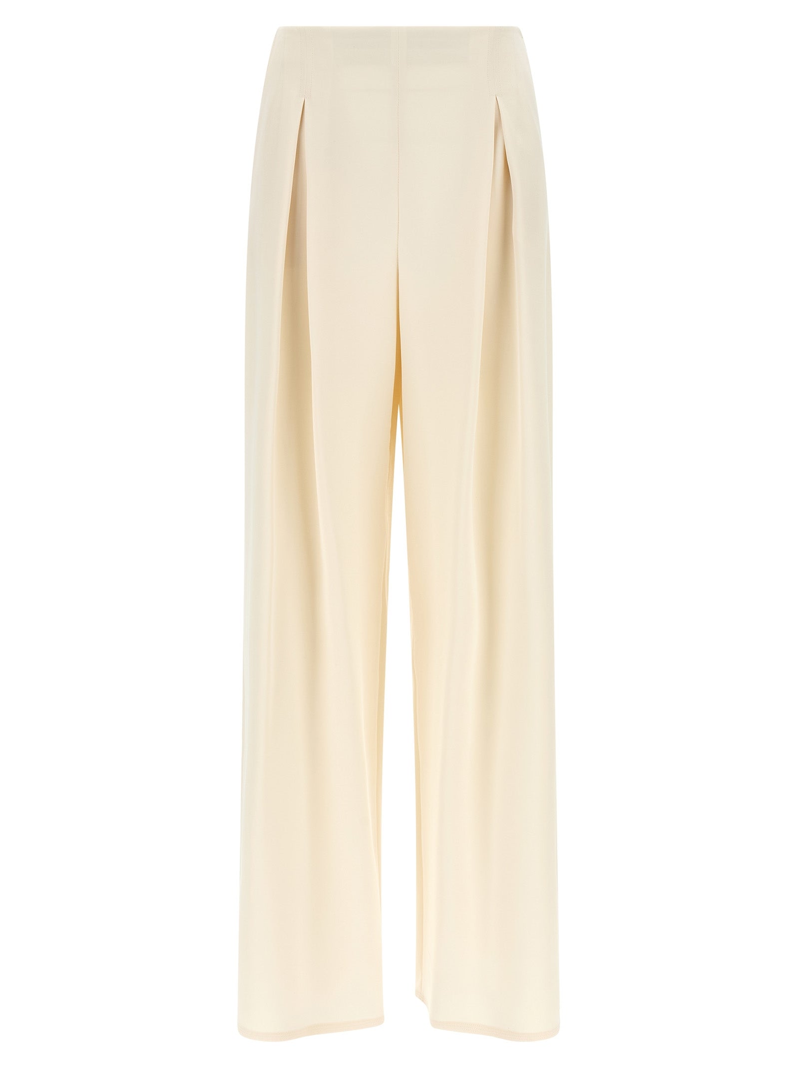 Max Mara White Silk Casual Women's Pants