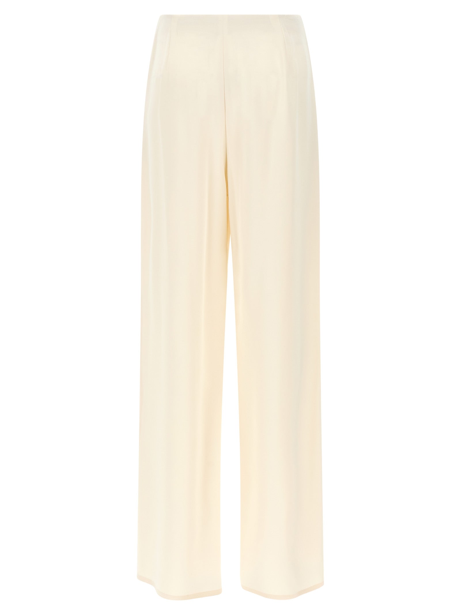 Max Mara White Silk Casual Women's Pants