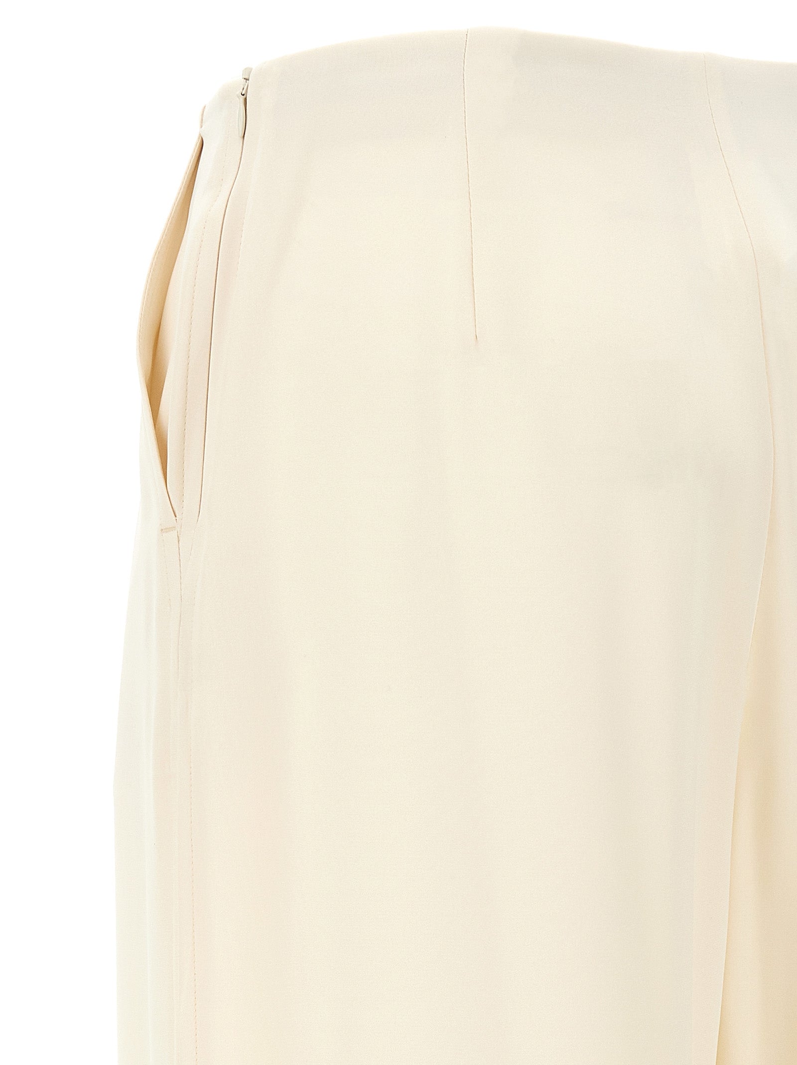 Max Mara White Silk Casual Women's Pants