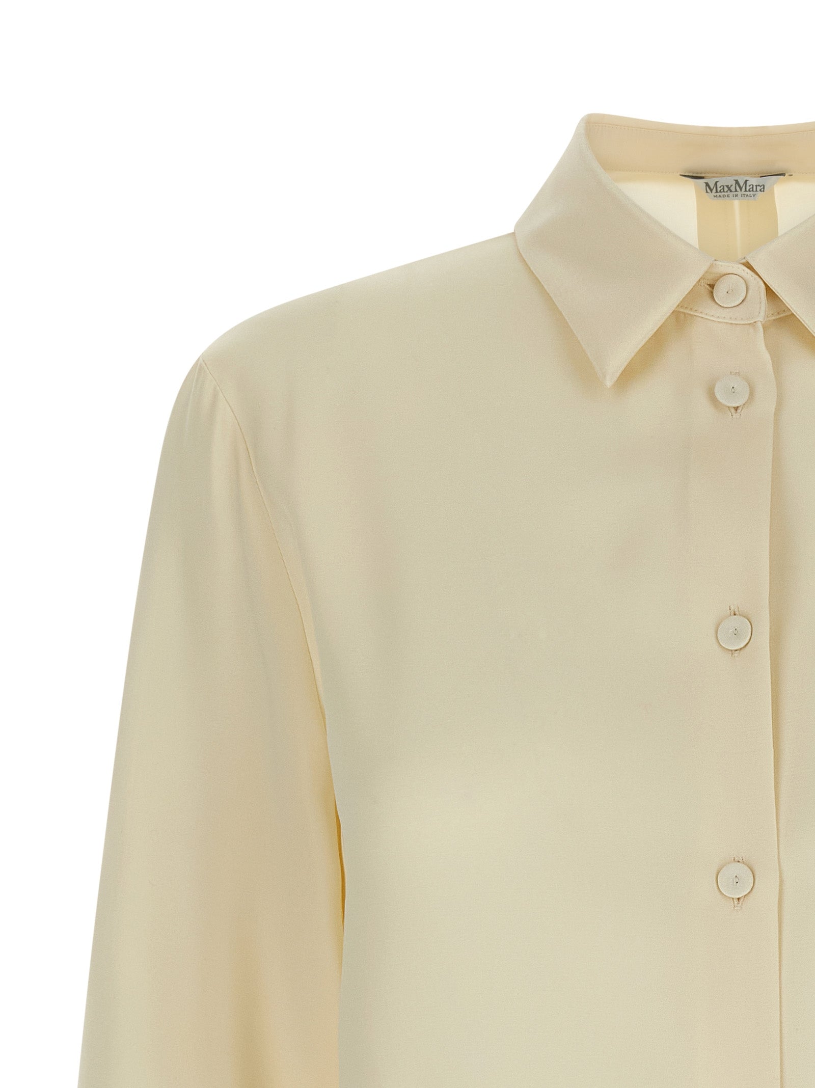Max Mara White Silk Women's Blouse