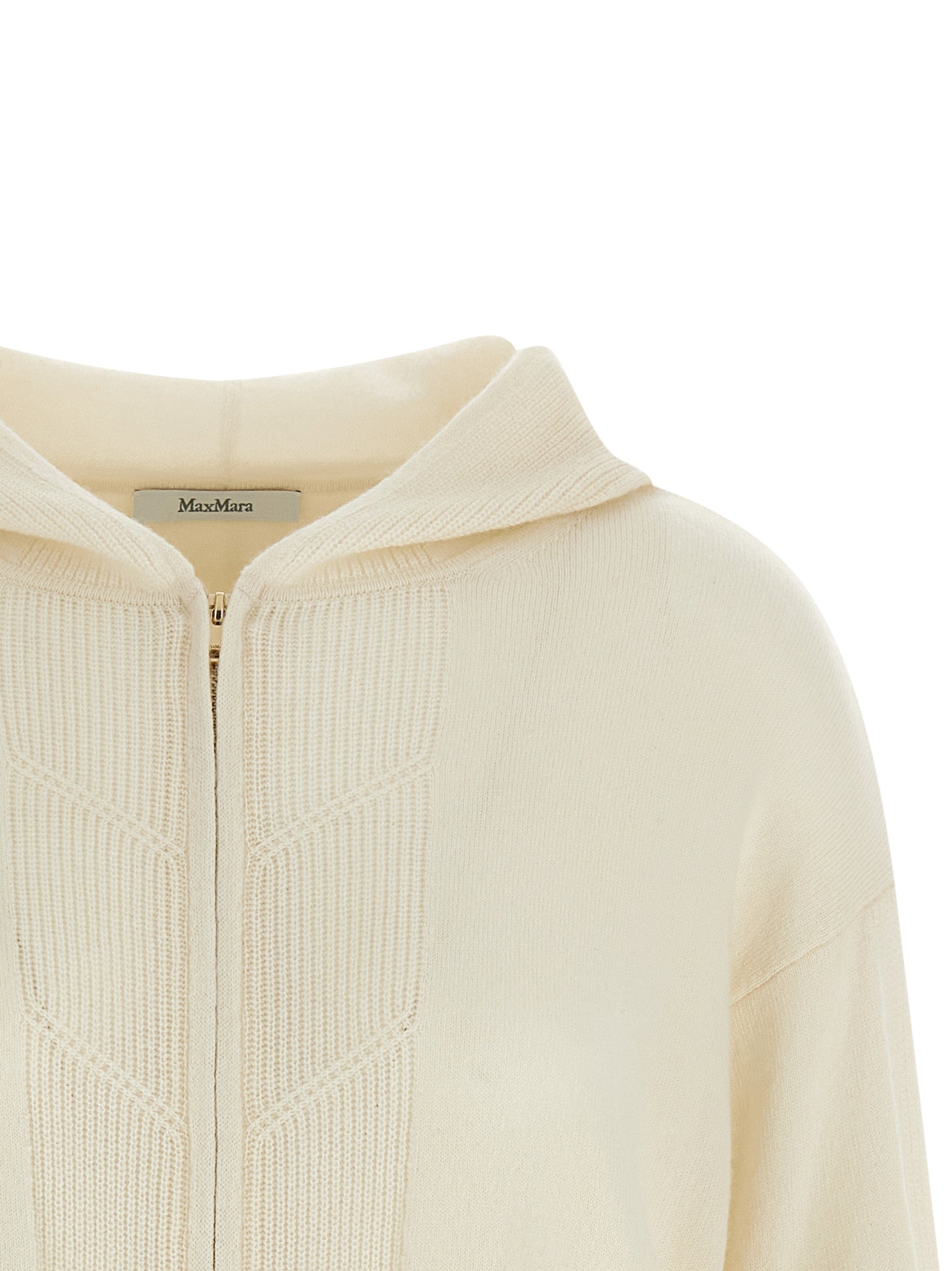 Max Mara White Cashmere Women's Cardigan