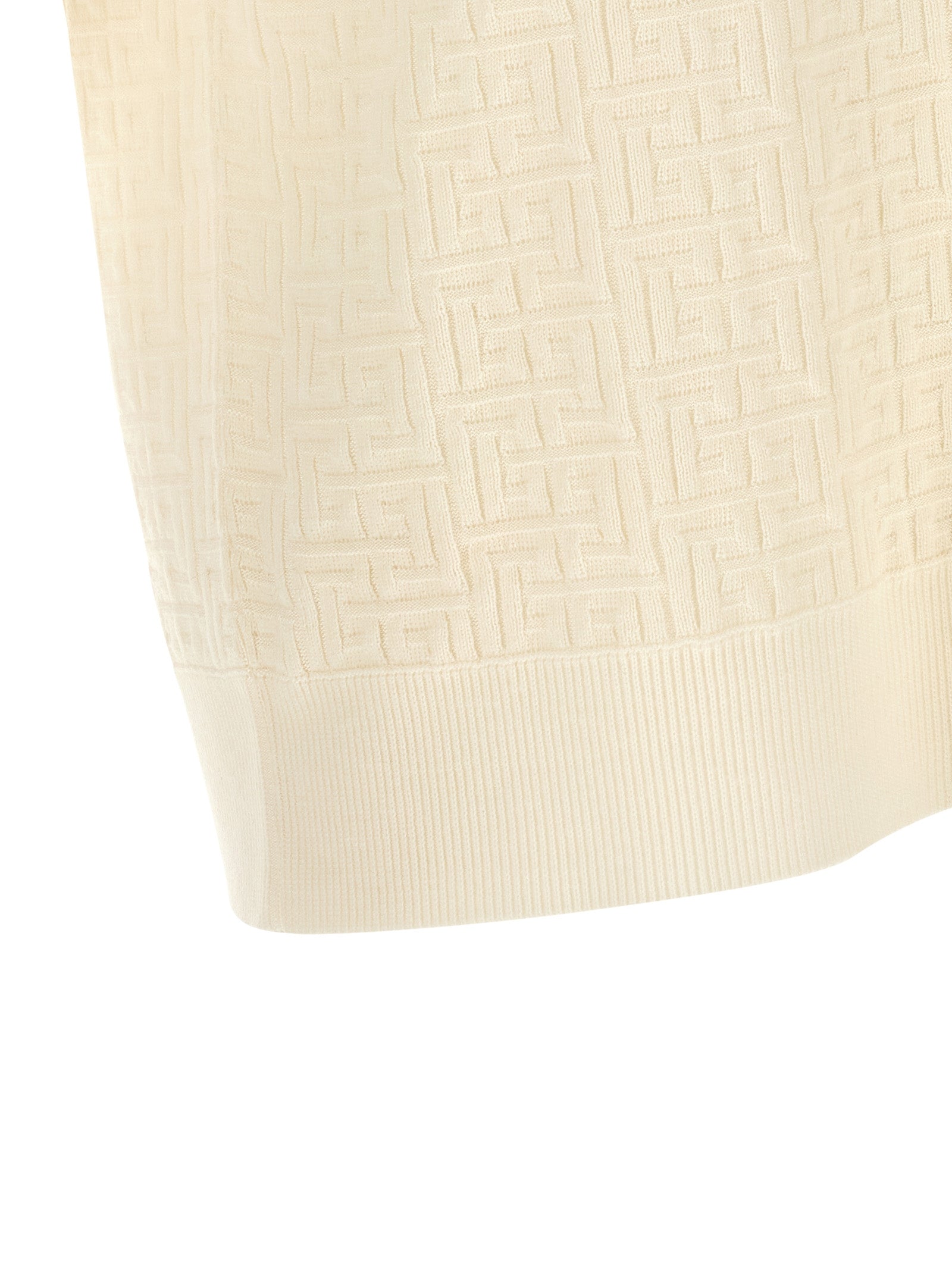 Balmain White Wool Polo Men's Shirt
