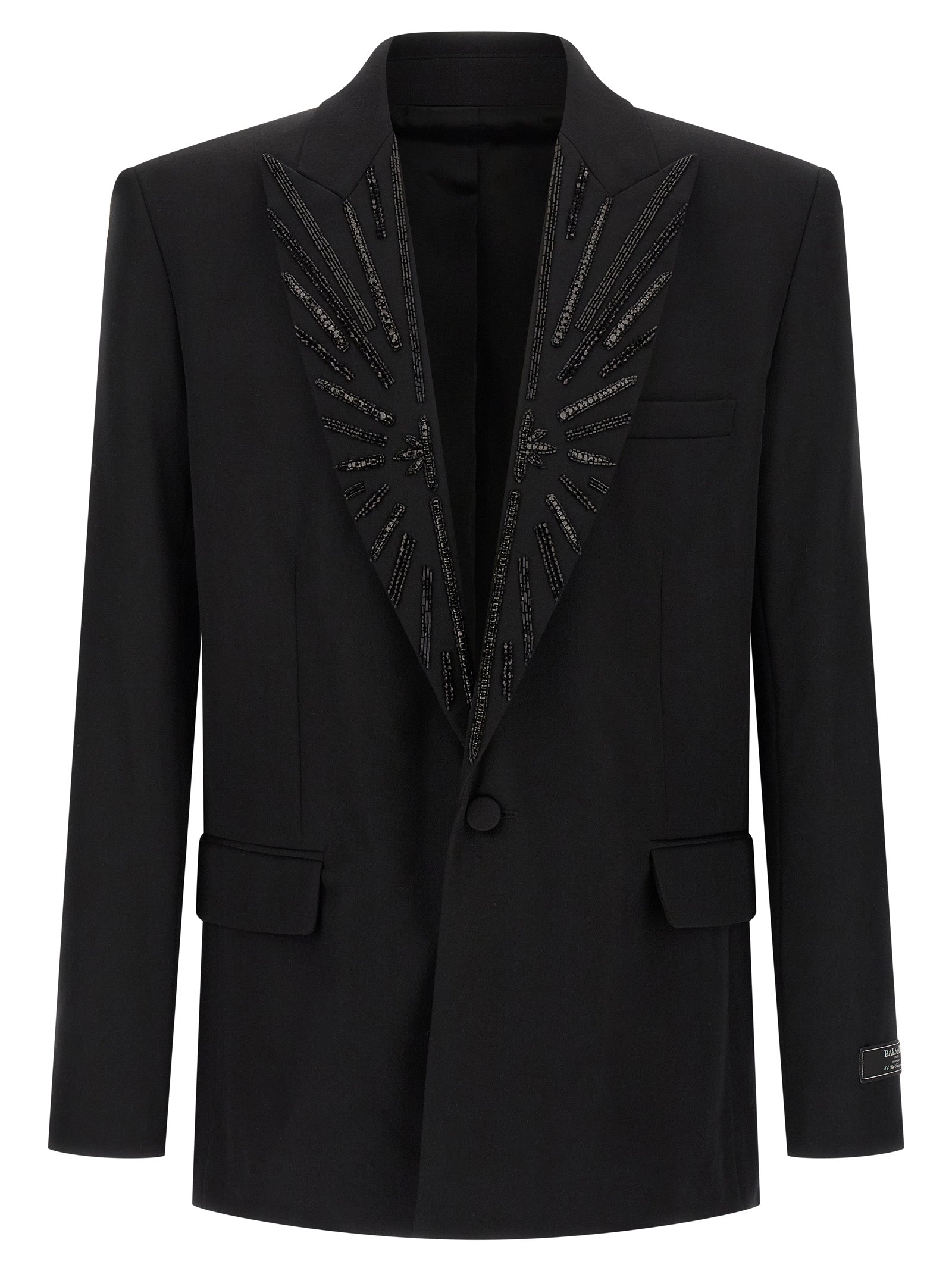 Balmain Black Virgin Wool Men's Blazer