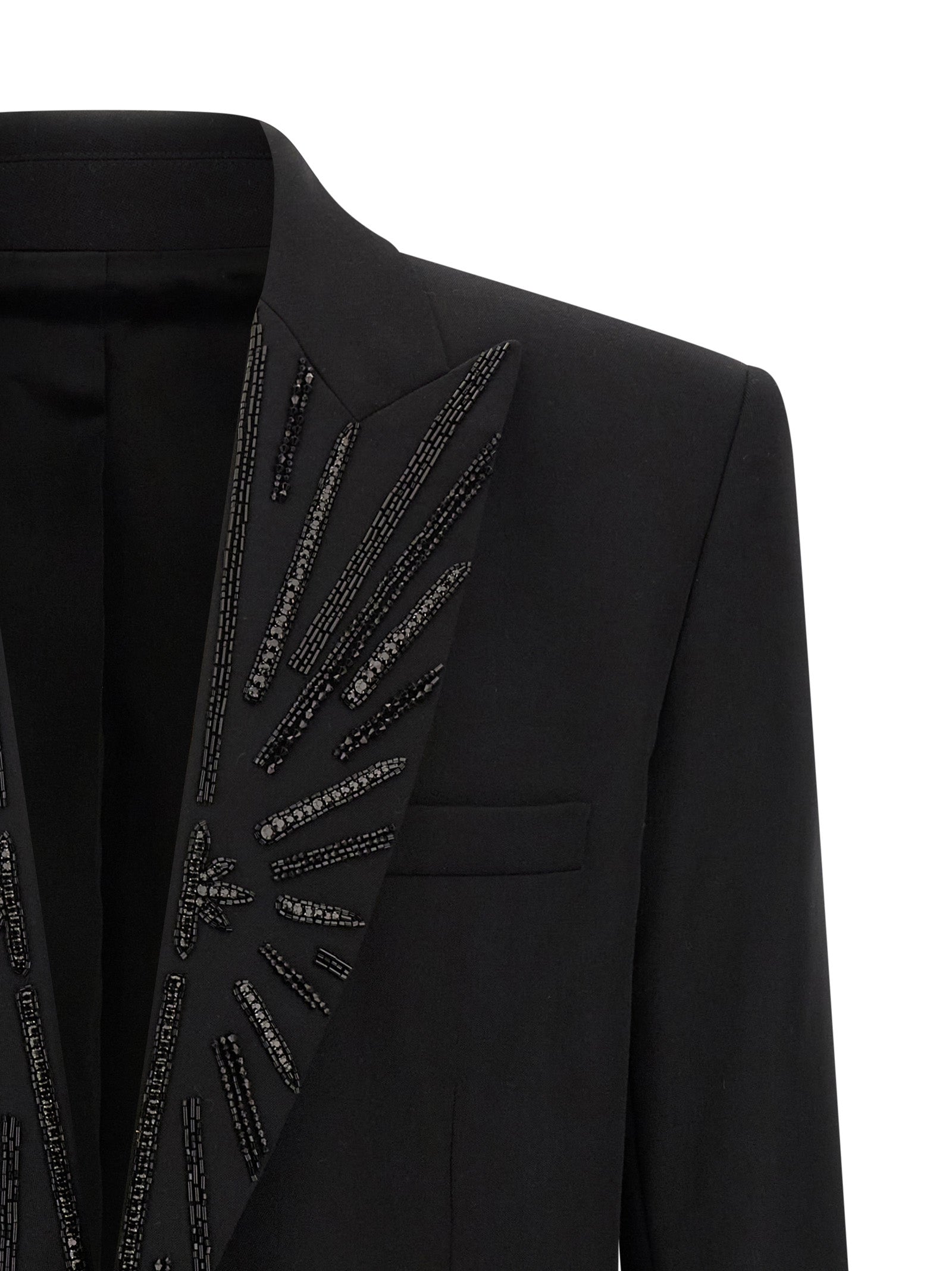 Balmain Black Virgin Wool Men's Blazer
