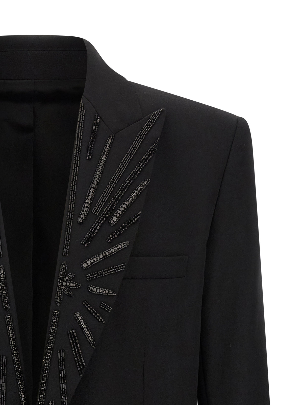 Balmain Black Virgin Wool Men's Blazer
