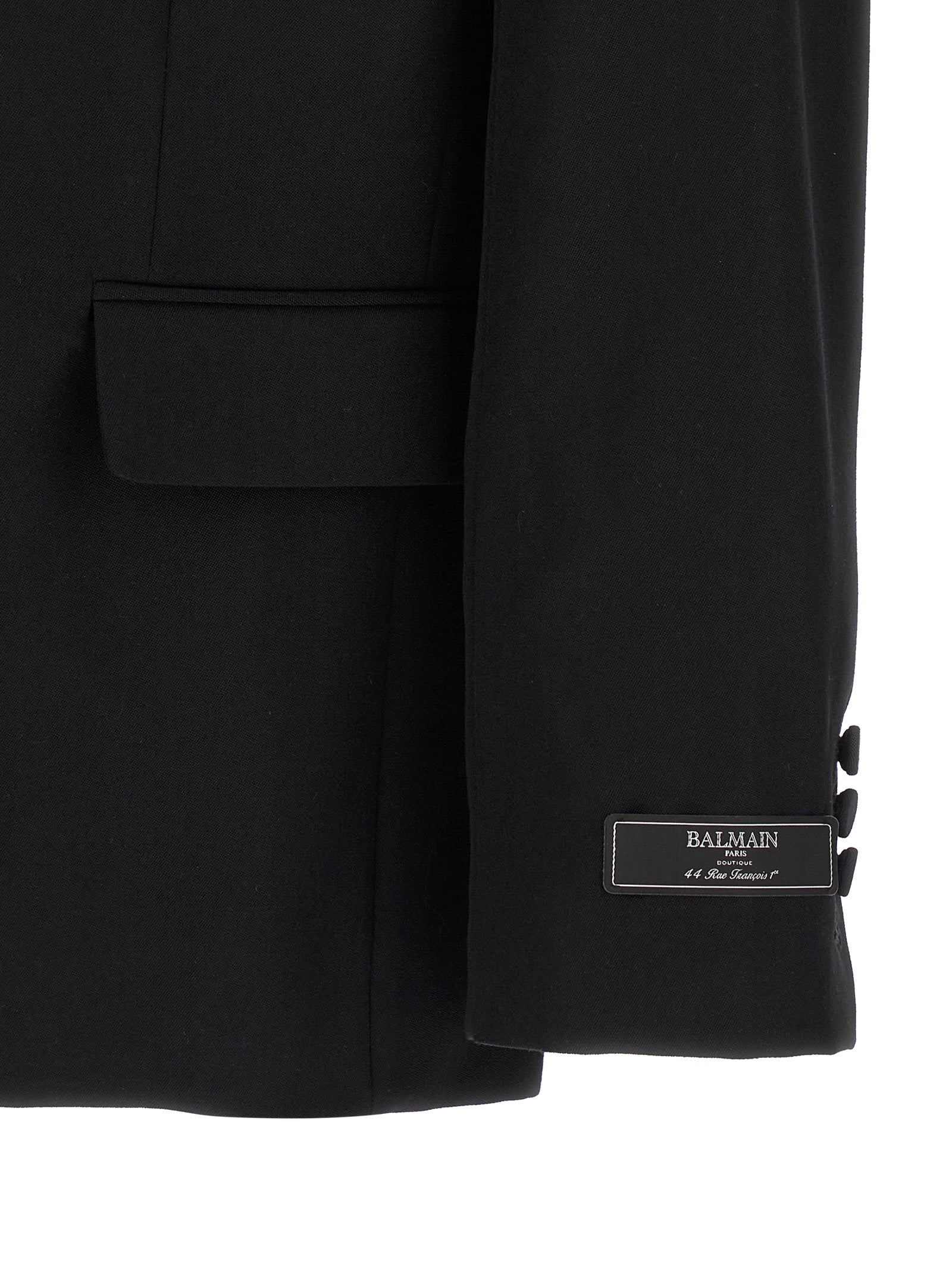 Balmain Black Virgin Wool Men's Blazer