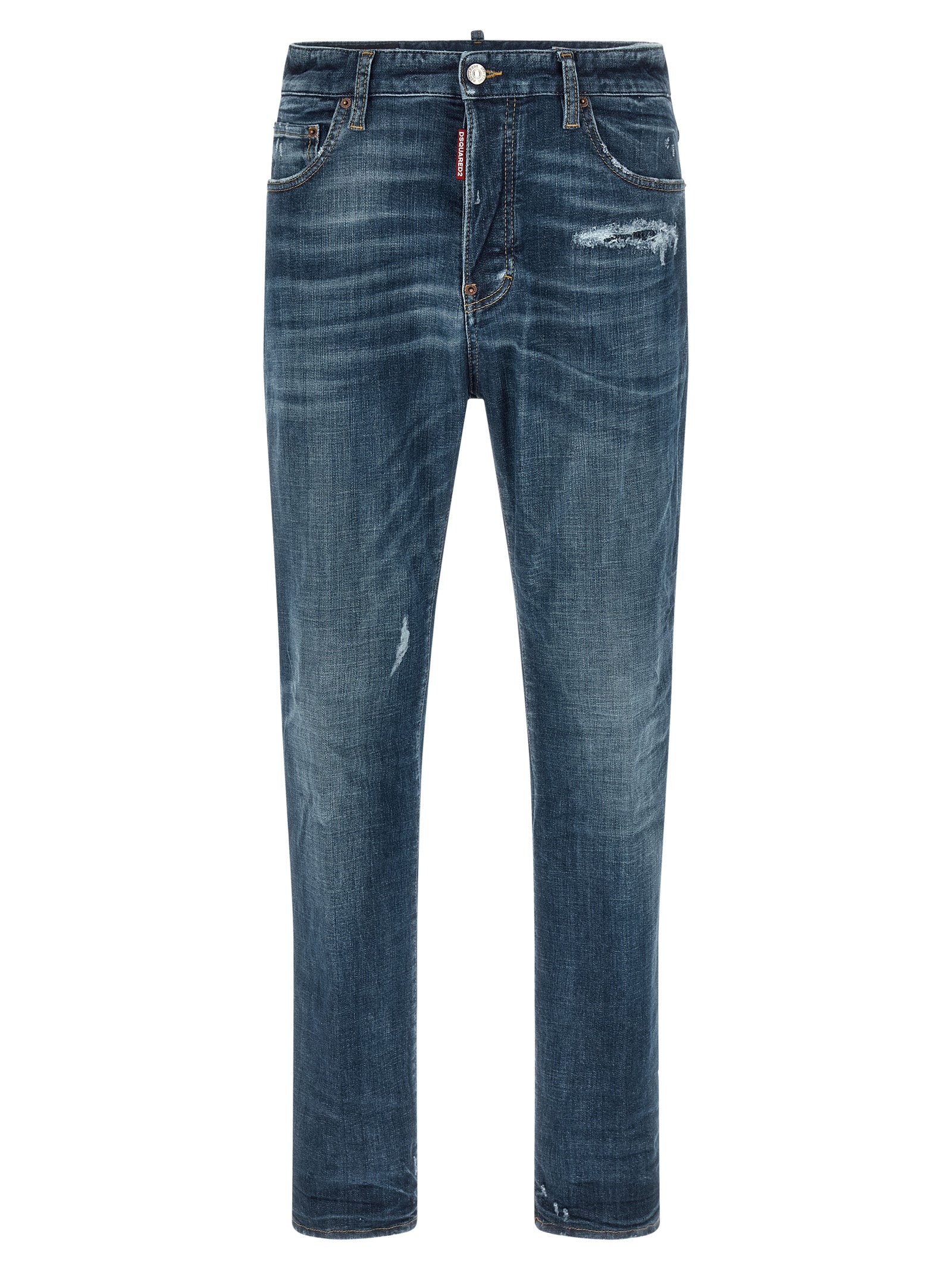 Dsquared² Blue Cotton Straight-Leg Men's Jeans