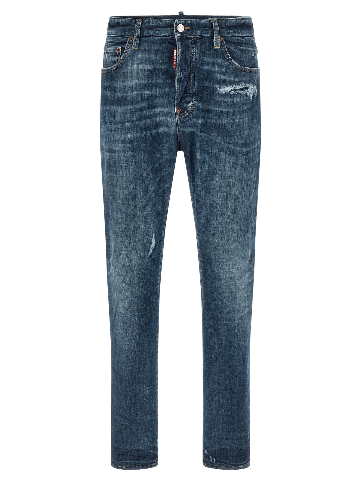 Dsquared² Blue Cotton Straight-Leg Men's Jeans