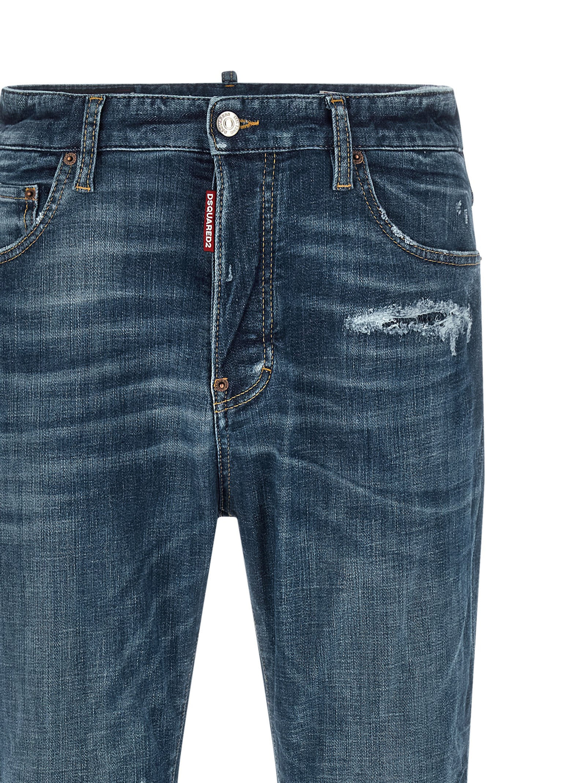 Dsquared² Blue Cotton Straight-Leg Men's Jeans