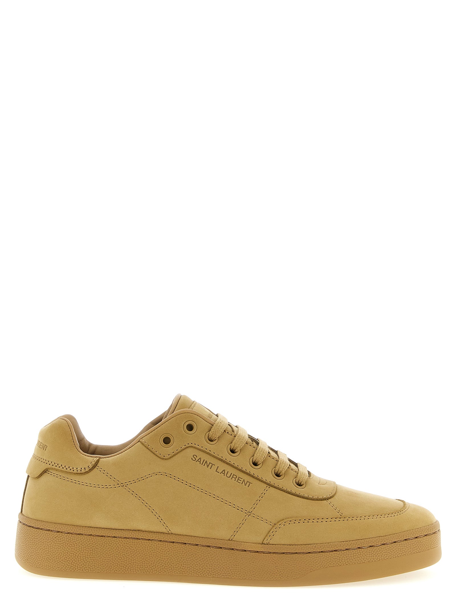 Saint Laurent Beige Calfskin Men's Sneakers