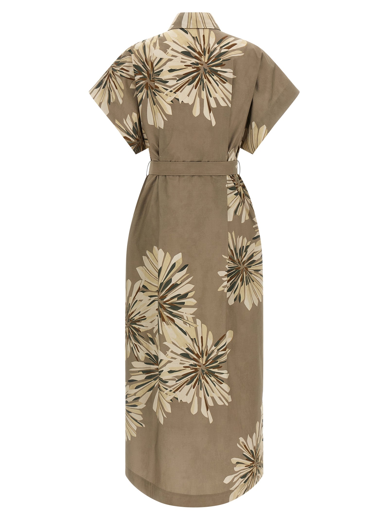 Brunello Cucinelli Bicolor Cotton Long Women's Dress