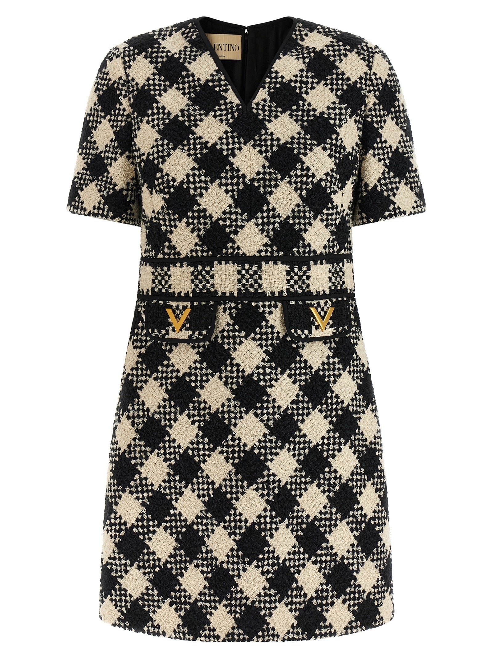 Valentino Garavani Bicolor Cotton Short Women's Dress