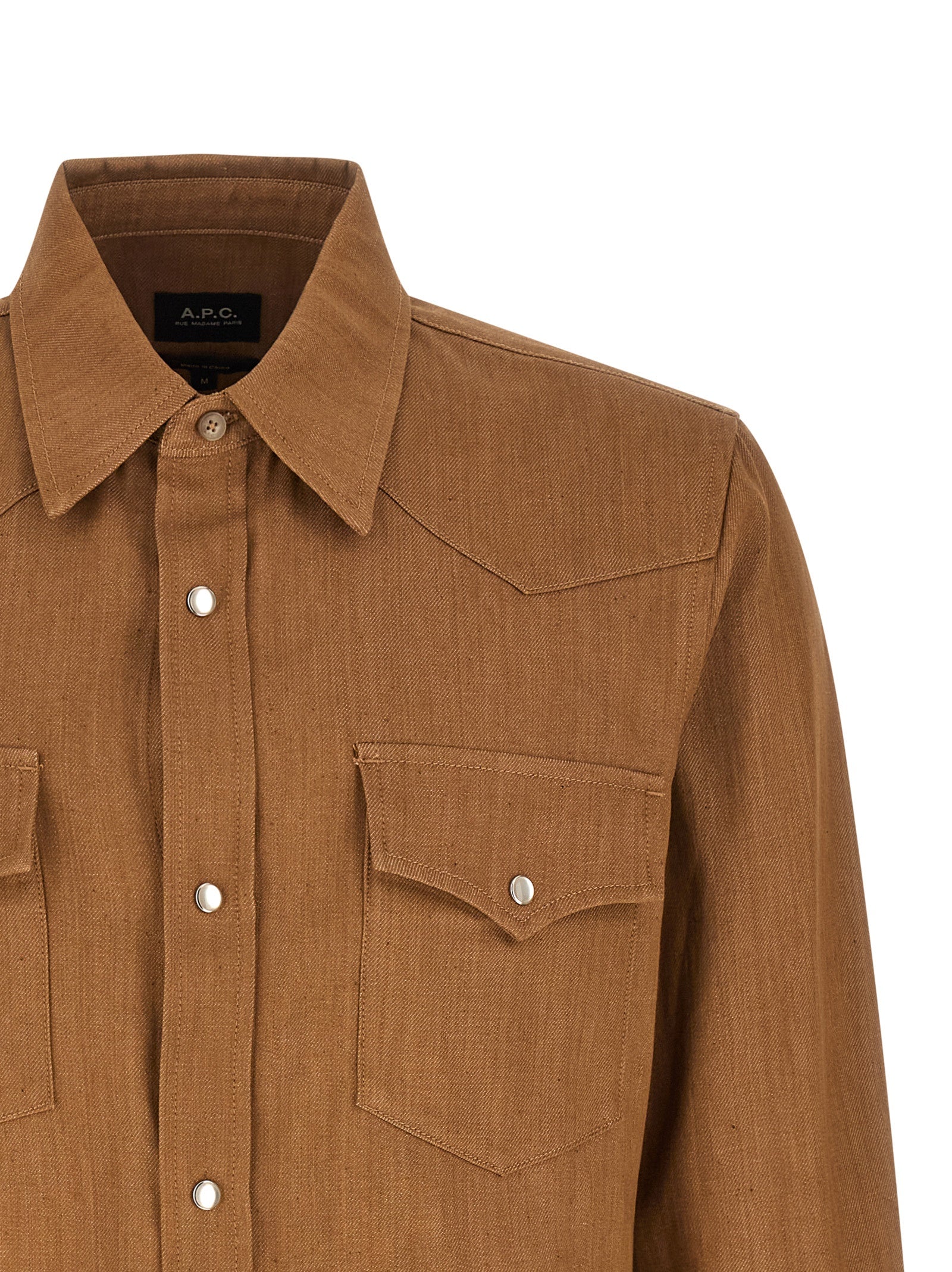 A.P.C. Brown Cotton Men's Blouse