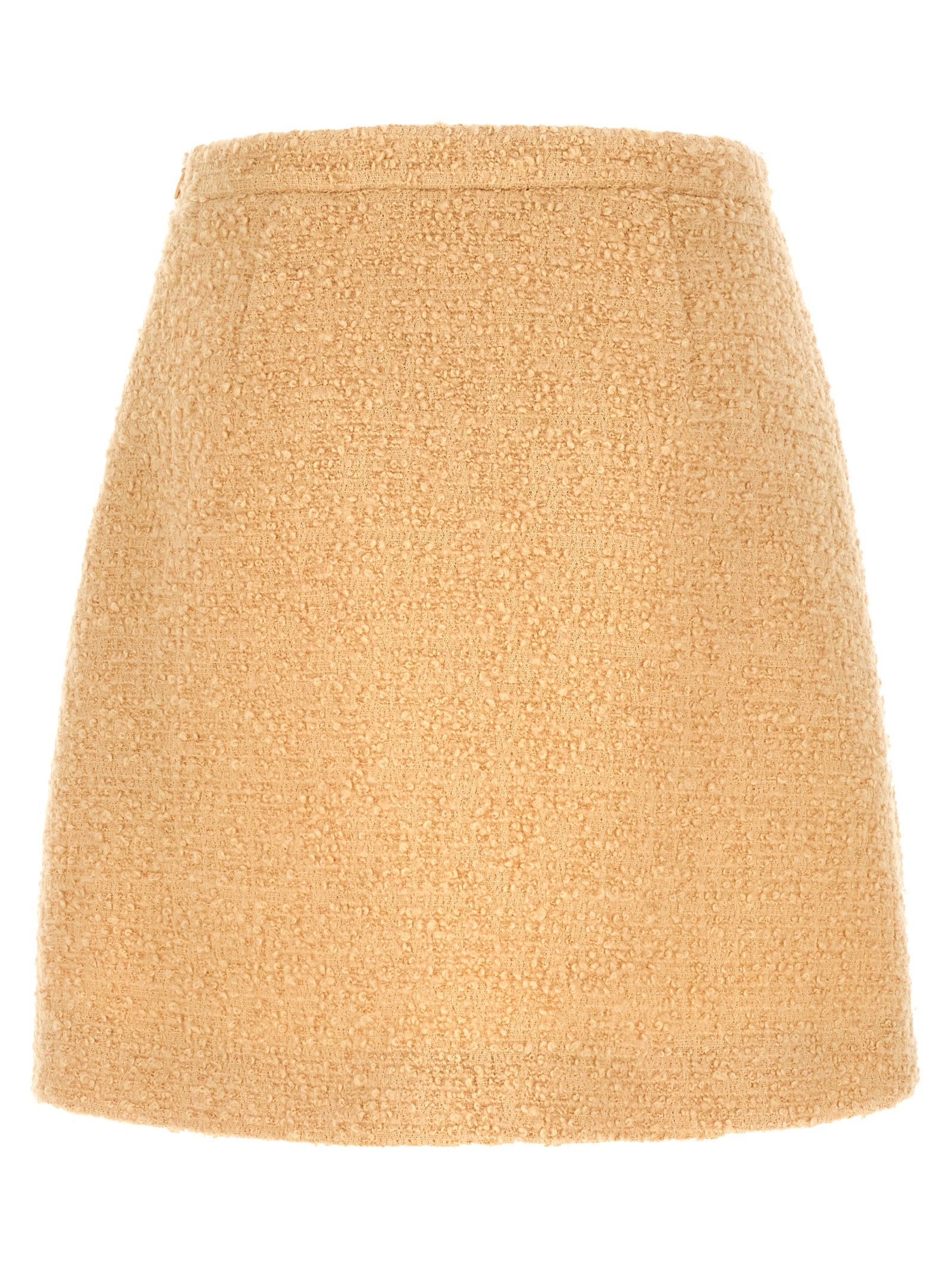 Valentino Garavani Beige Virgin Wool Long Women's Skirt