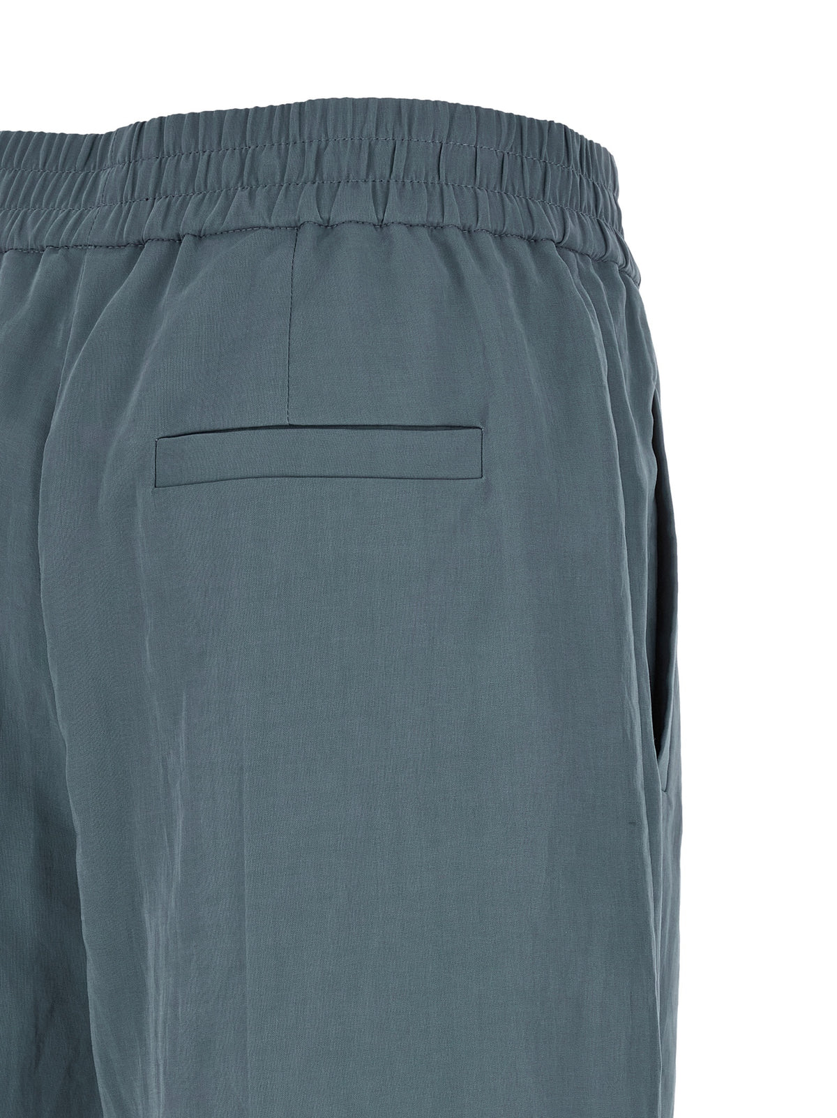 Brunello Cucinelli Blue Cotton Casual Women's Pants