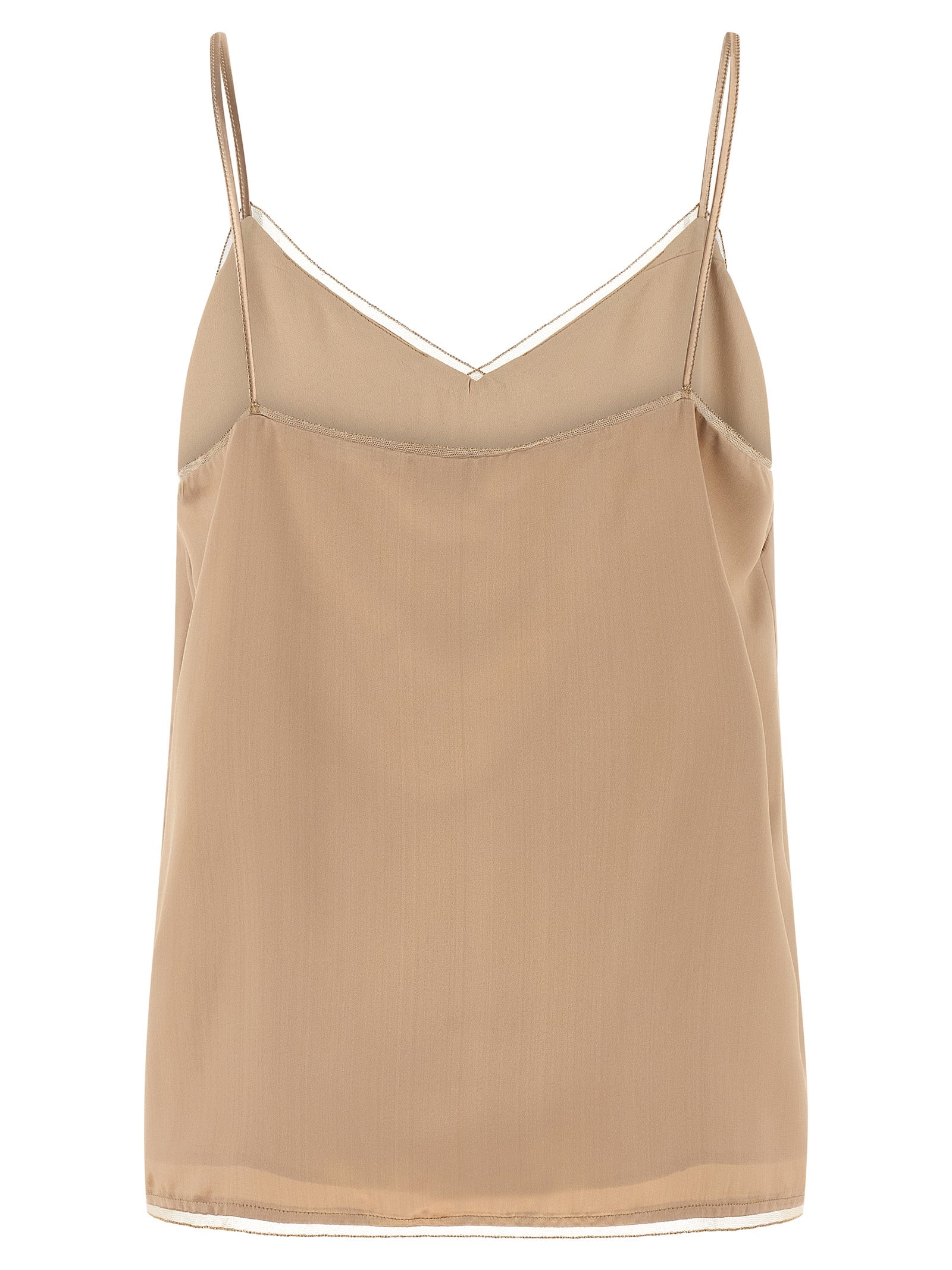 Fabiana Filippi Beige Viscose Tank Women's Tops