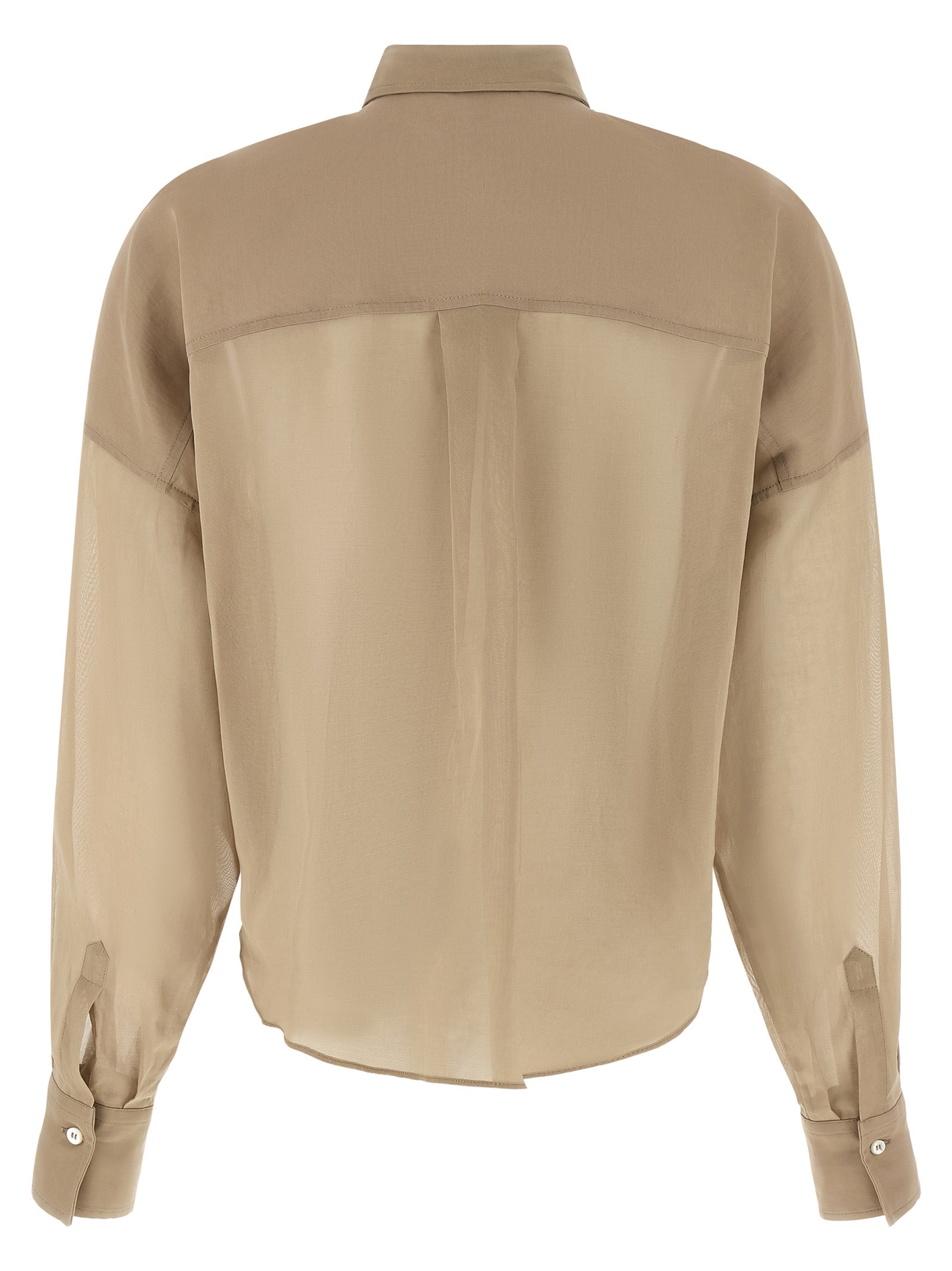 Brunello Cucinelli Beige Cotton Women's Blouse