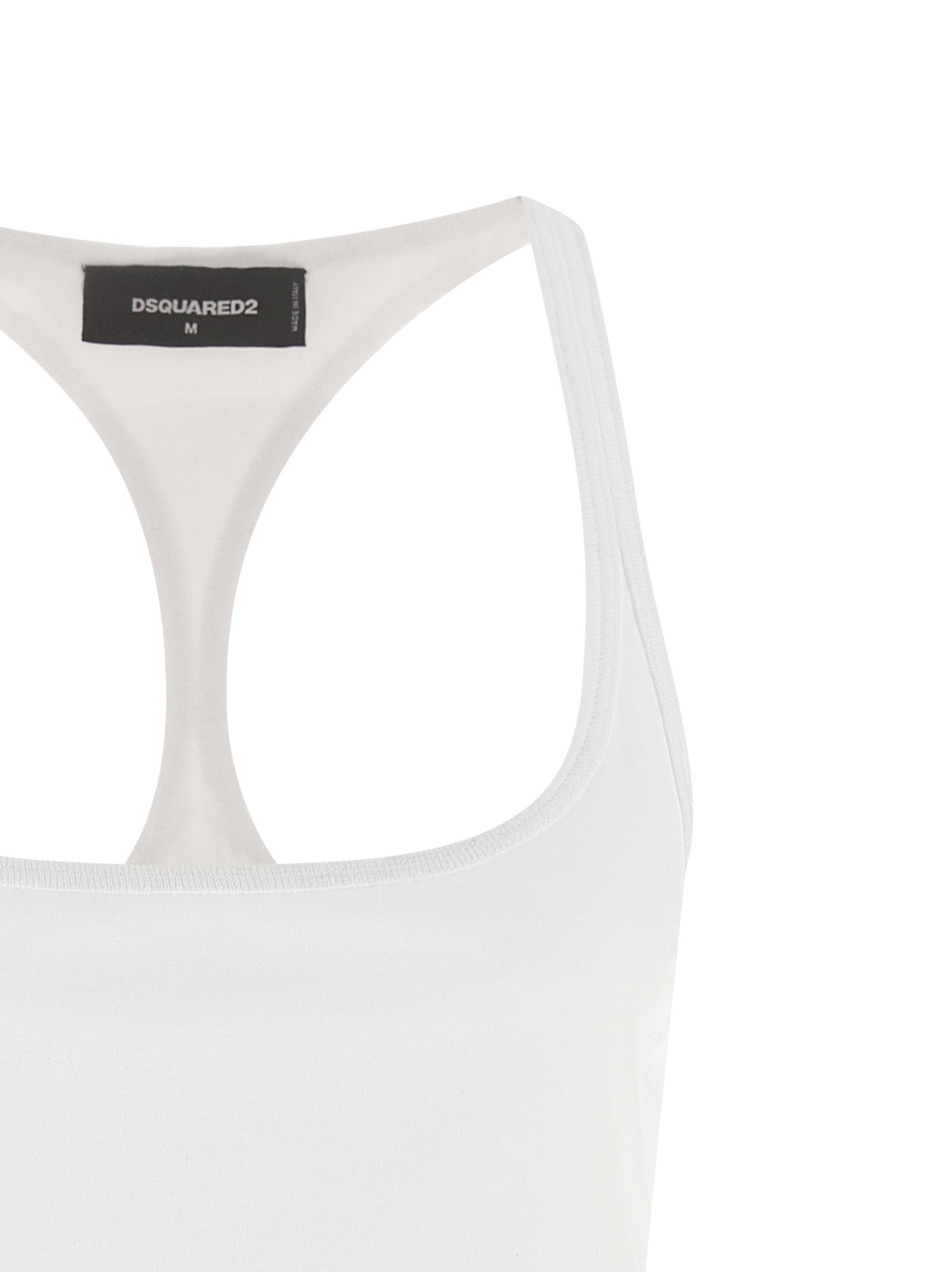 Dsquared² White Cotton Tank Women's Tops