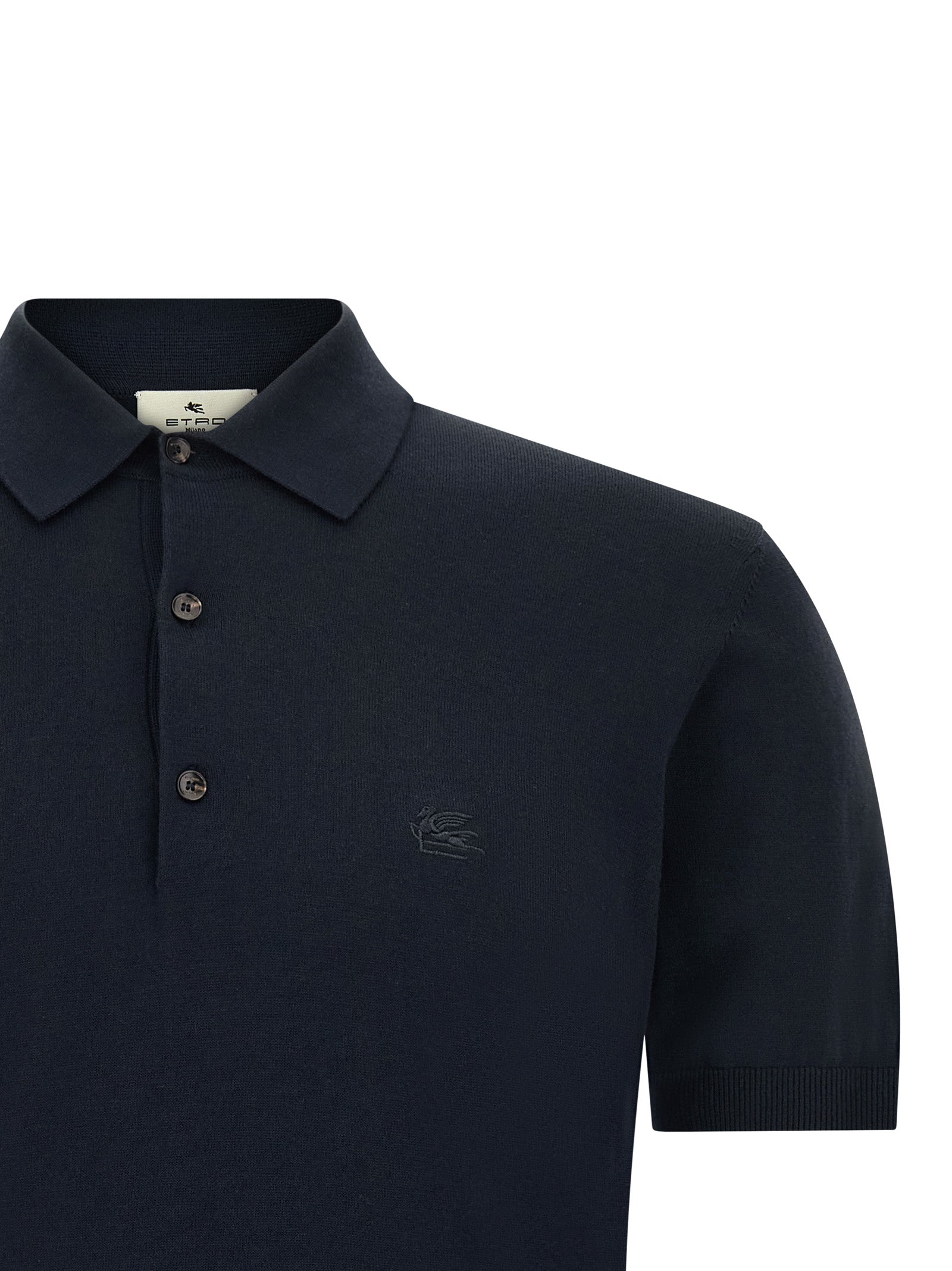 Etro Blue Cotton Polo Men's Shirt