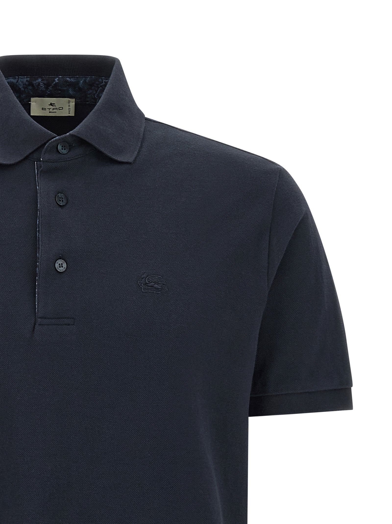Etro Blue Cotton Polo Men's Shirt