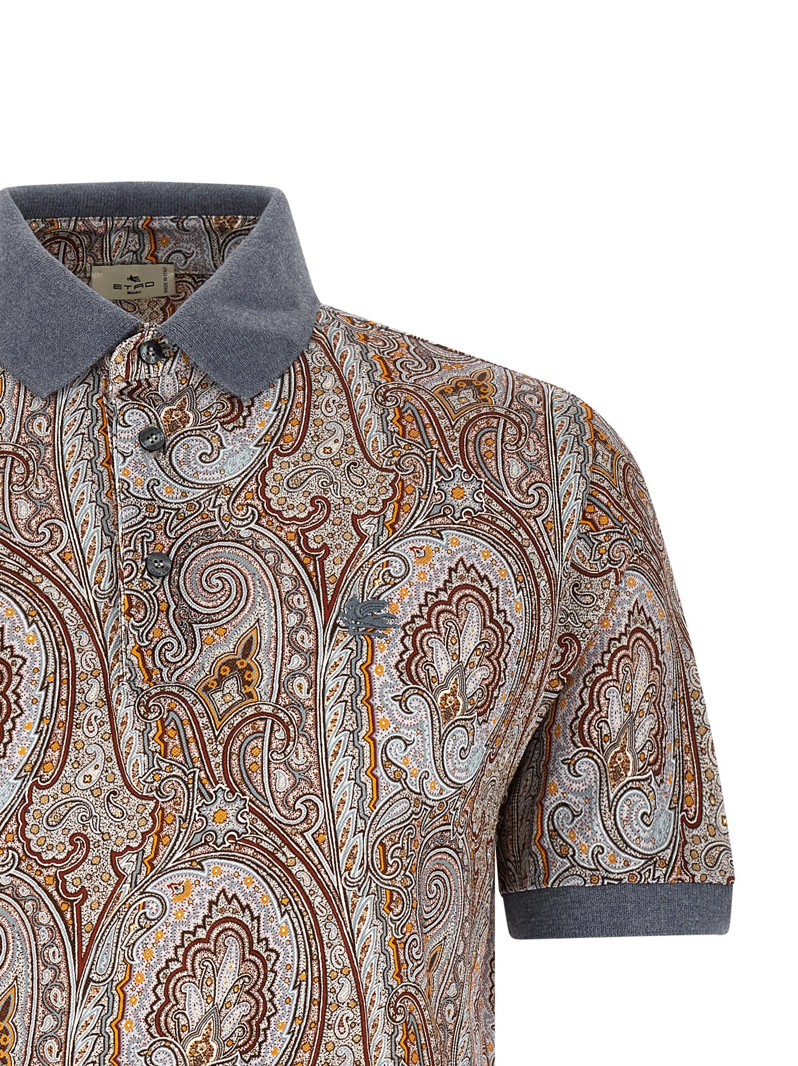 Etro Multicolor Cotton Polo Men's Shirt