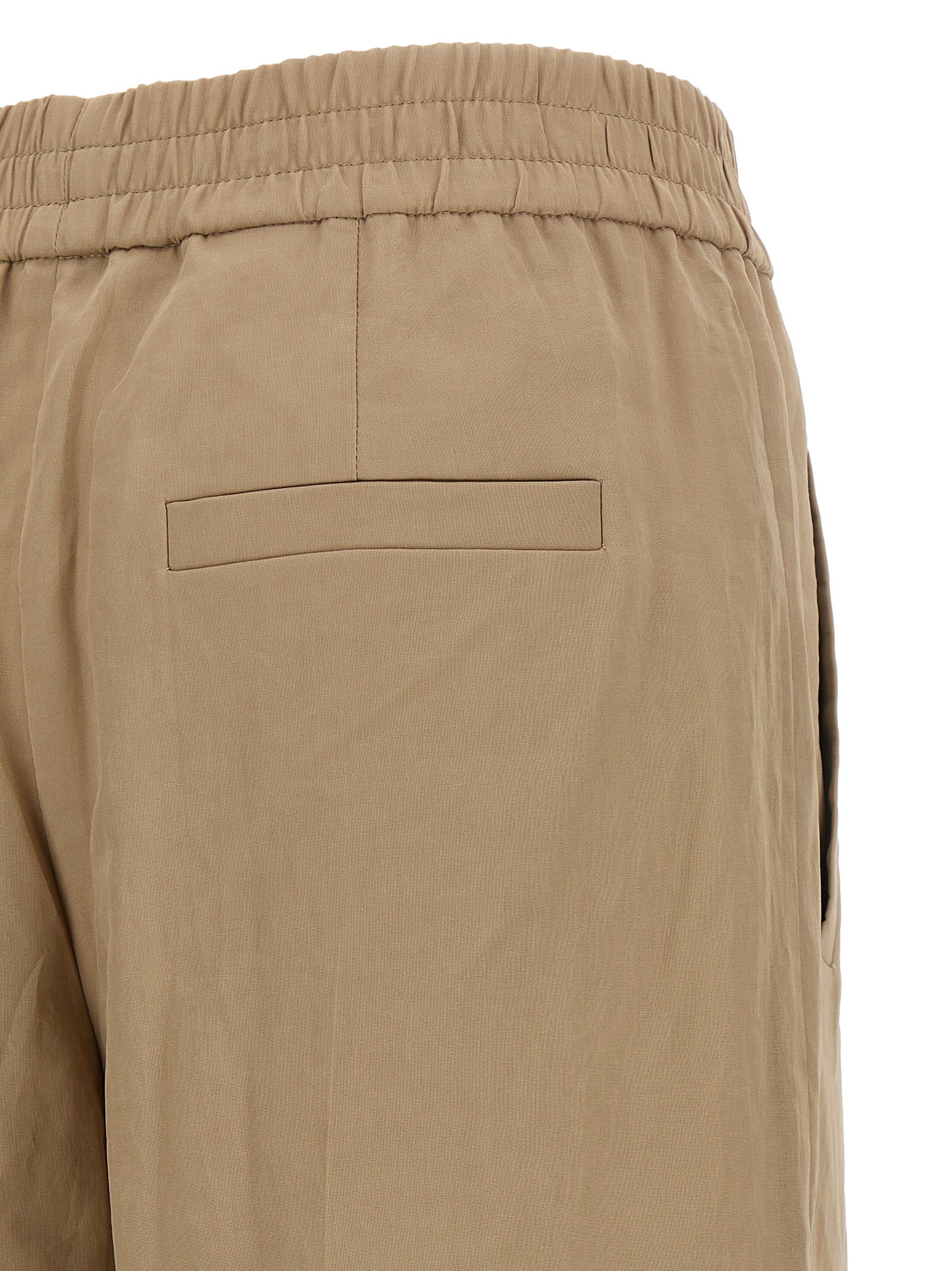 Brunello Cucinelli Beige Cotton Casual Women's Pants