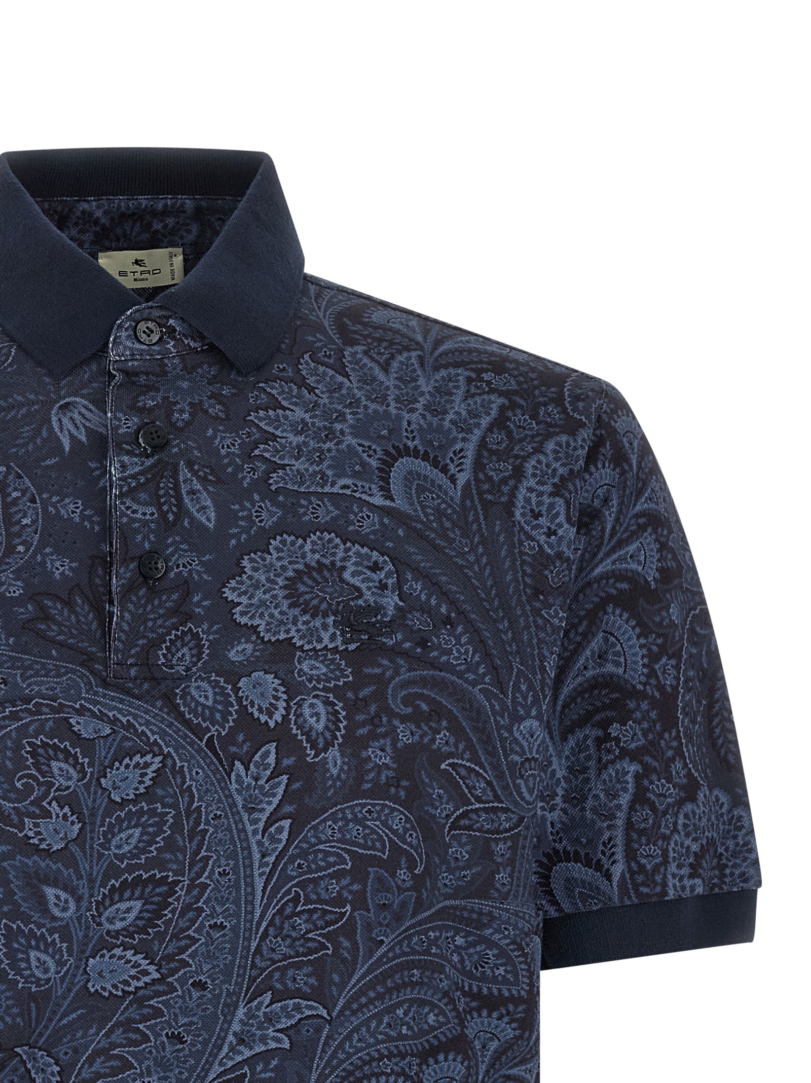 Etro Blue Cotton Polo Men's Shirt