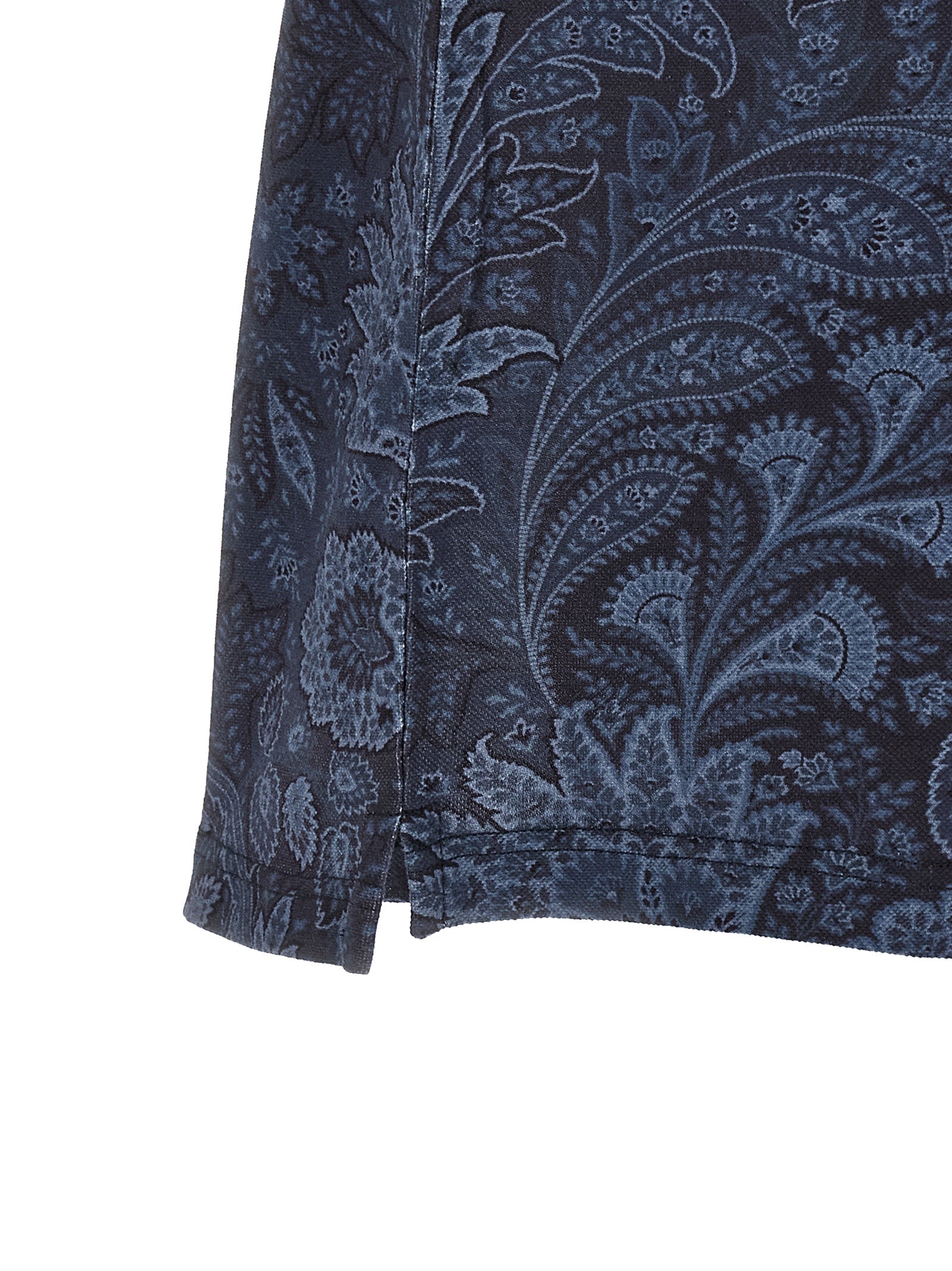Etro Blue Cotton Polo Men's Shirt
