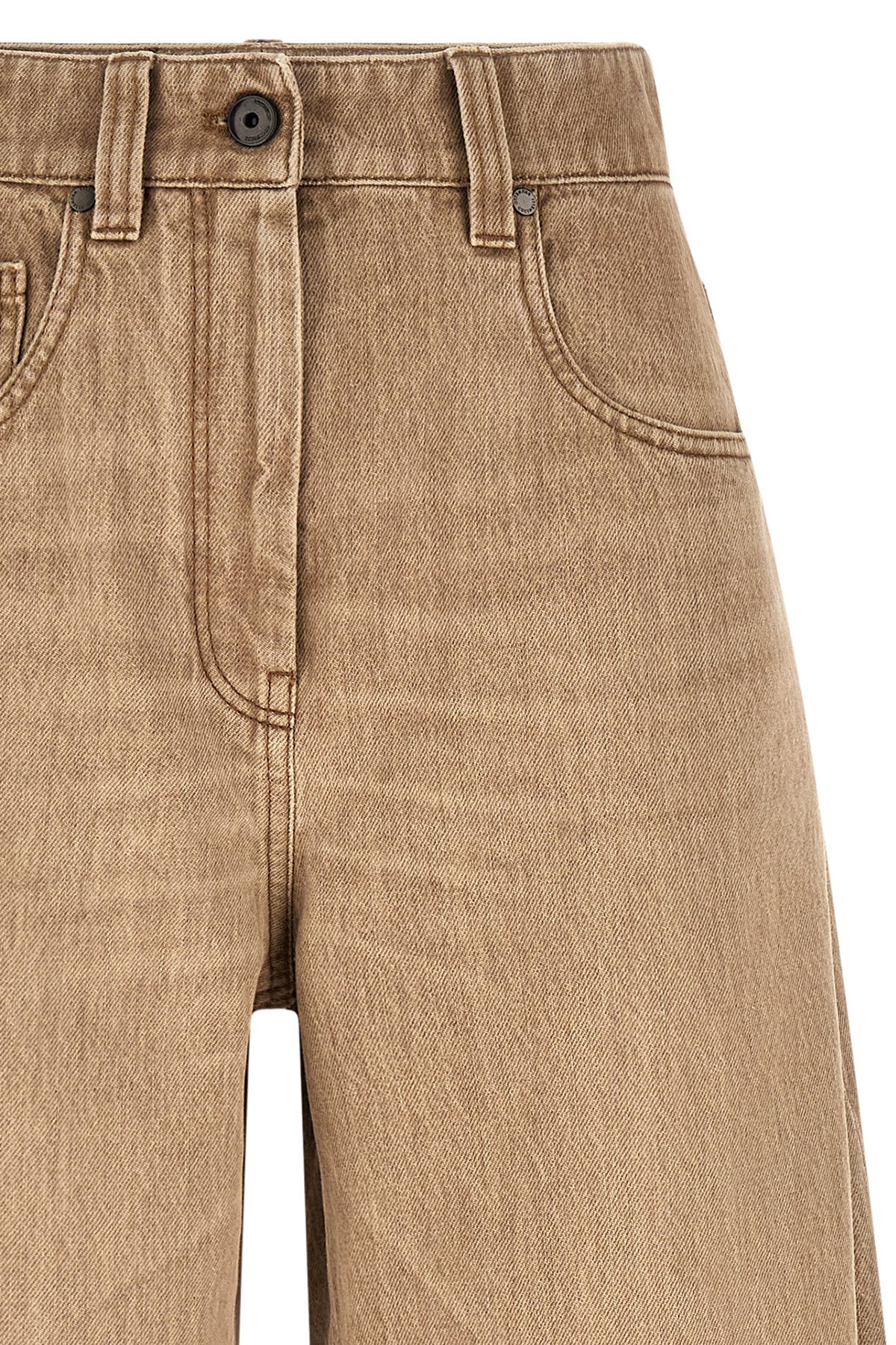 Brunello Cucinelli Beige Cotton Jeans Women's Denim