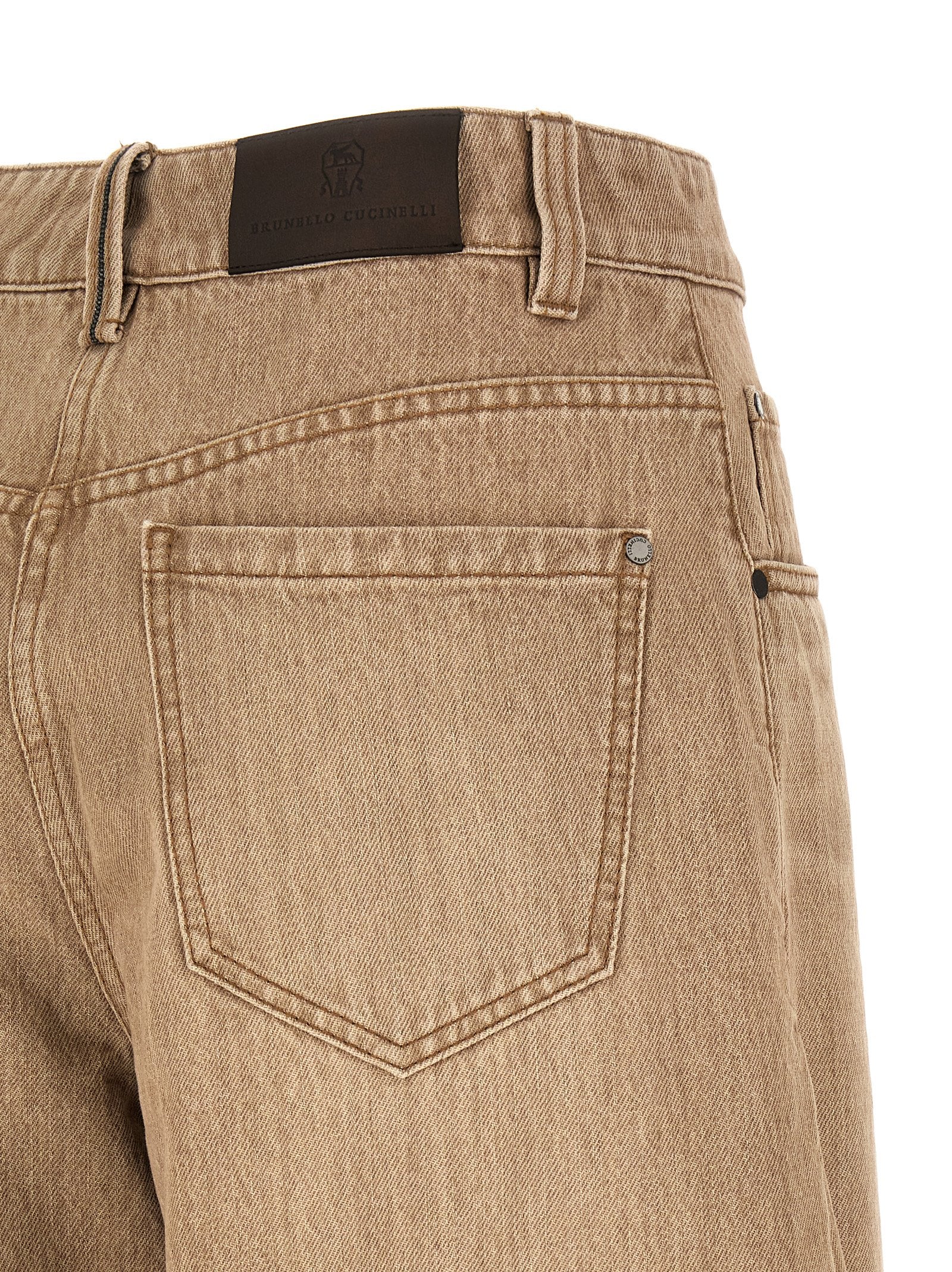 Brunello Cucinelli Beige Cotton Jeans Women's Denim