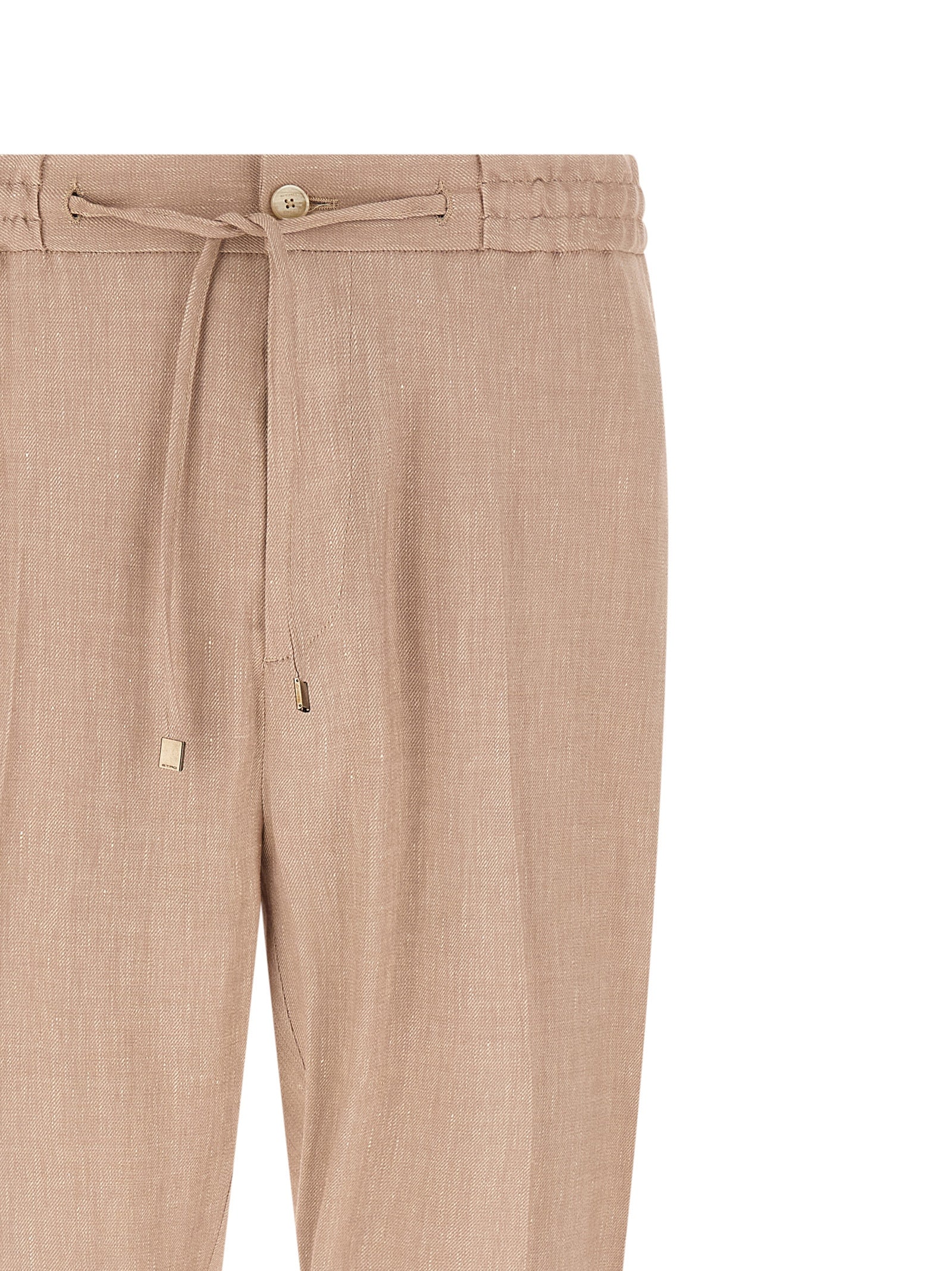 Etro Beige Linen Joggers (Workout Men's Pants)