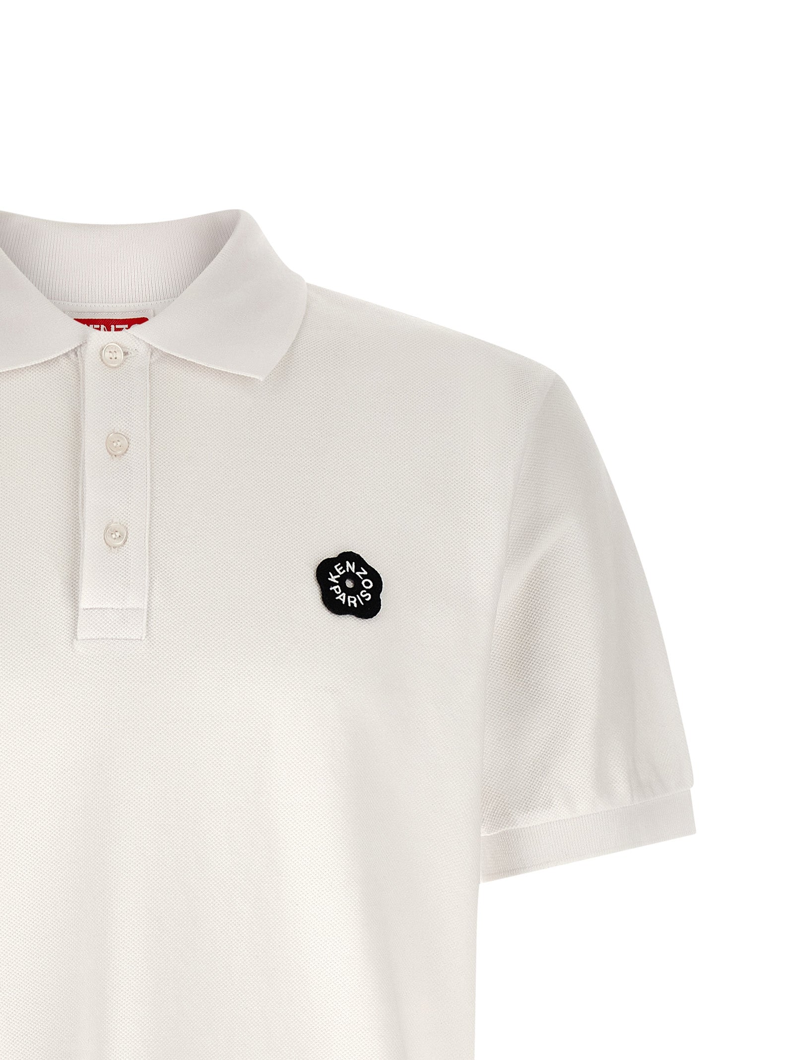 Kenzo White Cotton Polo Men's Shirt