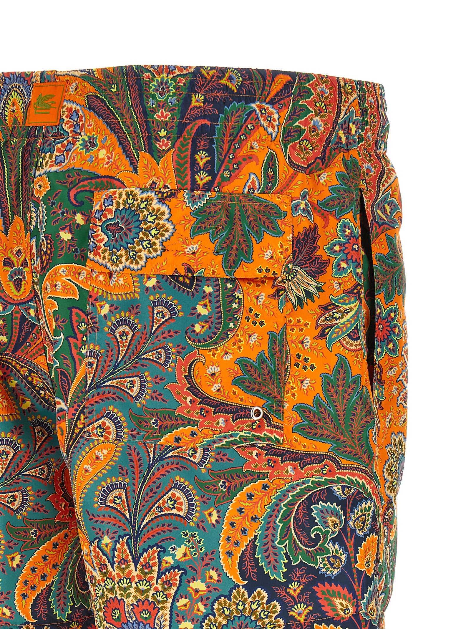 Etro Orange Polyester Swim Men's Shorts