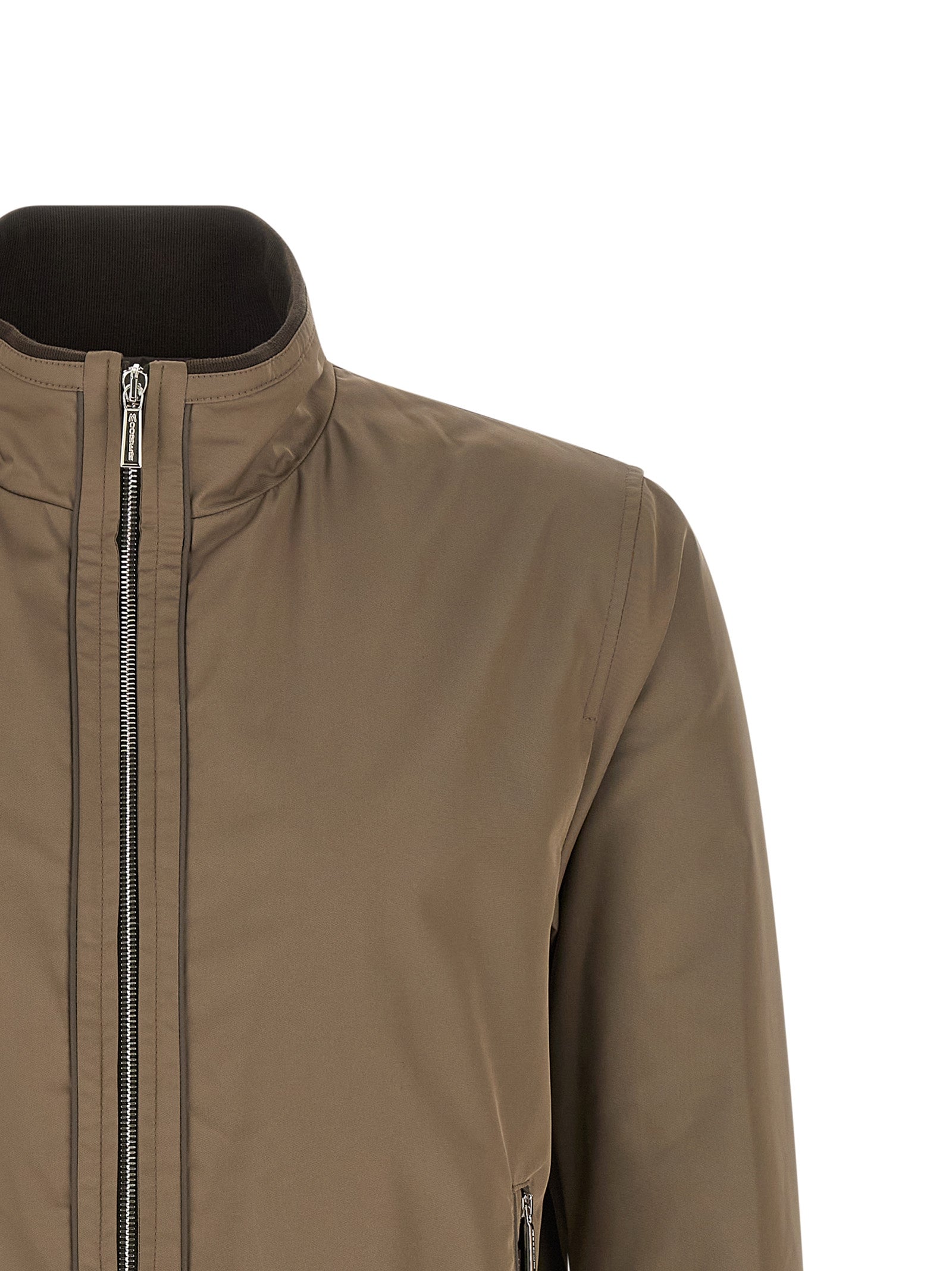 MooRER Beige Polyester Men's Bomber