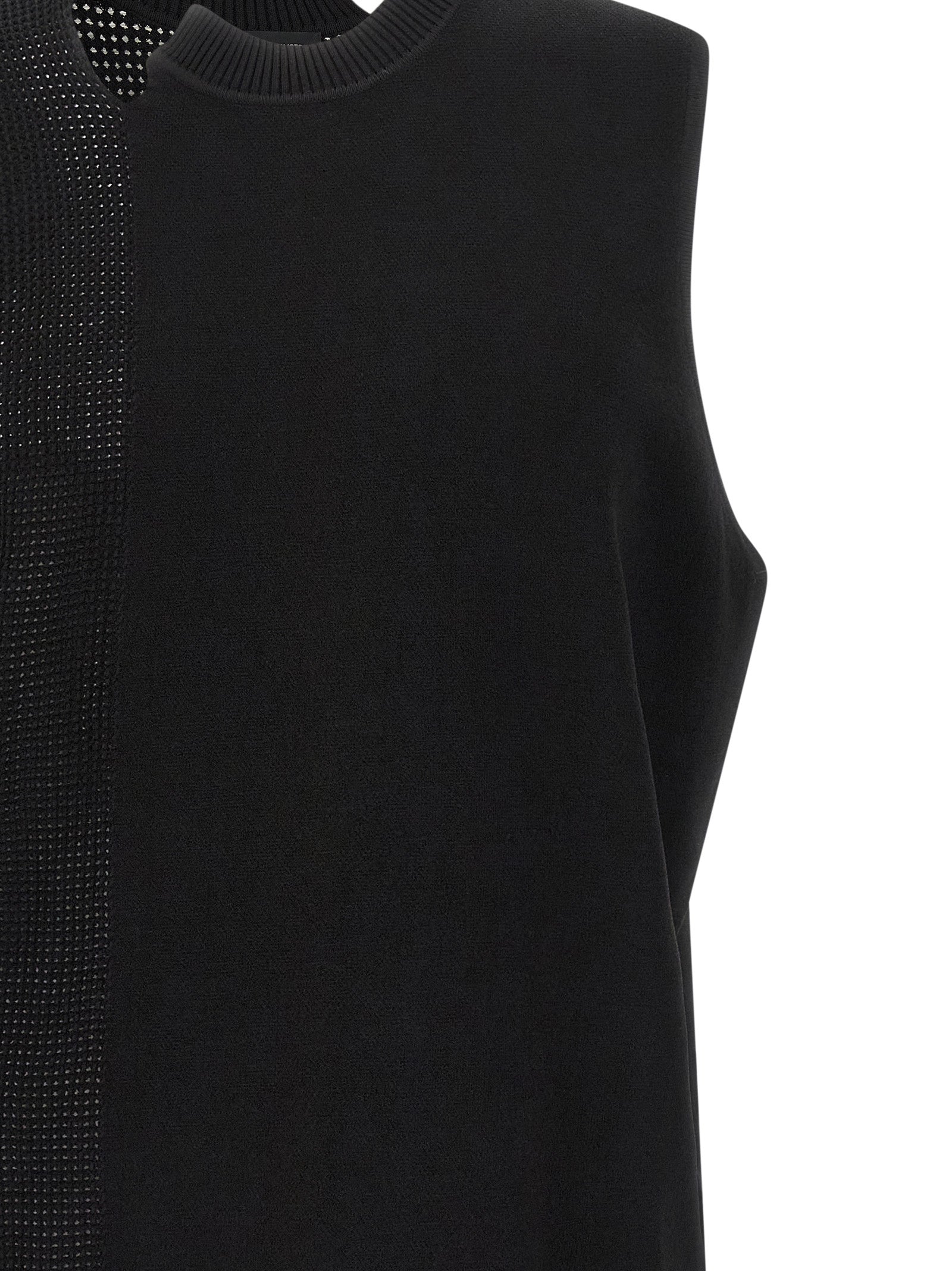 Y-3 Black Rayon Sleeveless Men's Jacket