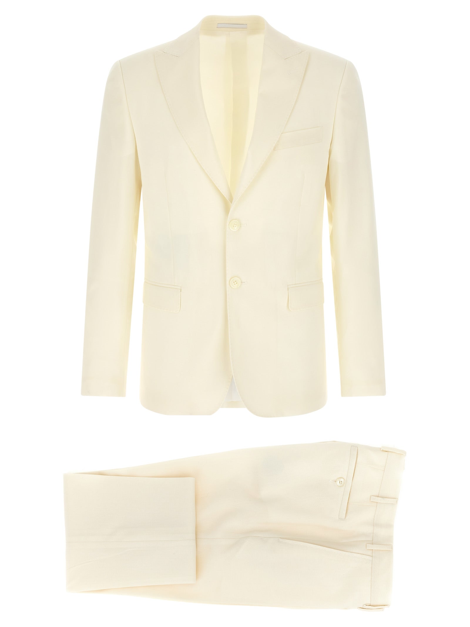 Pal Zileri White Wool Two-Piece Men's Suit