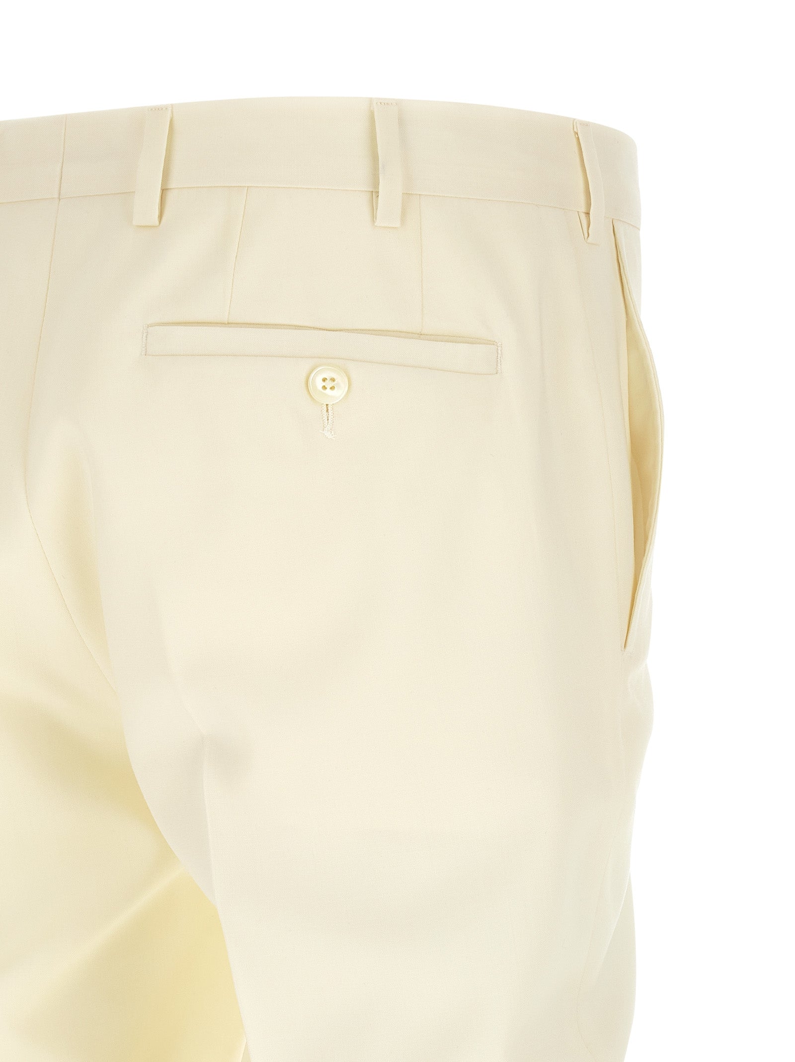 Pal Zileri White Wool Two-Piece Men's Suit