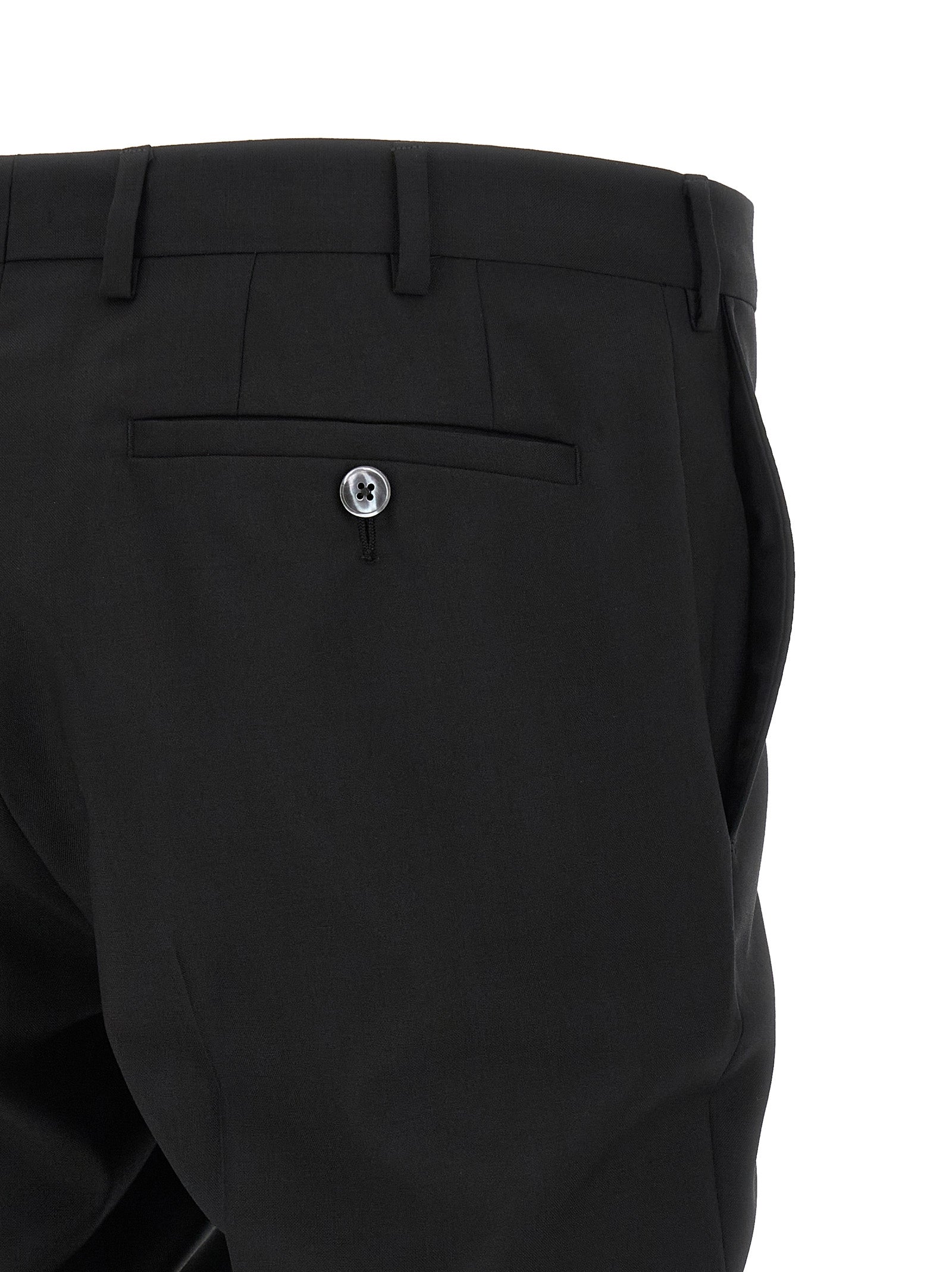 Pal Zileri Black Wool Two-Piece Men's Suit