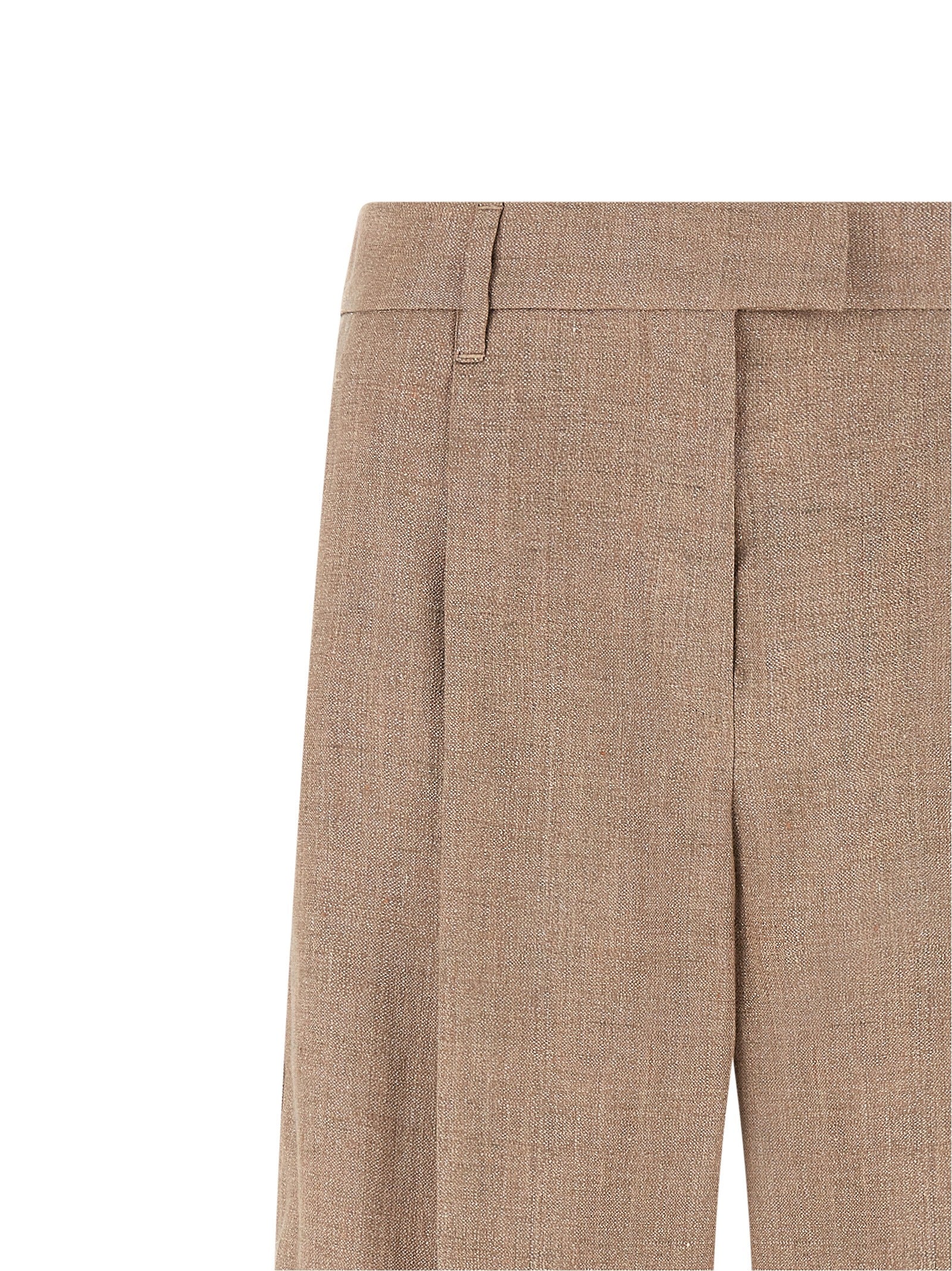 Brunello Cucinelli Multicolor Linen Flared Women's Pants