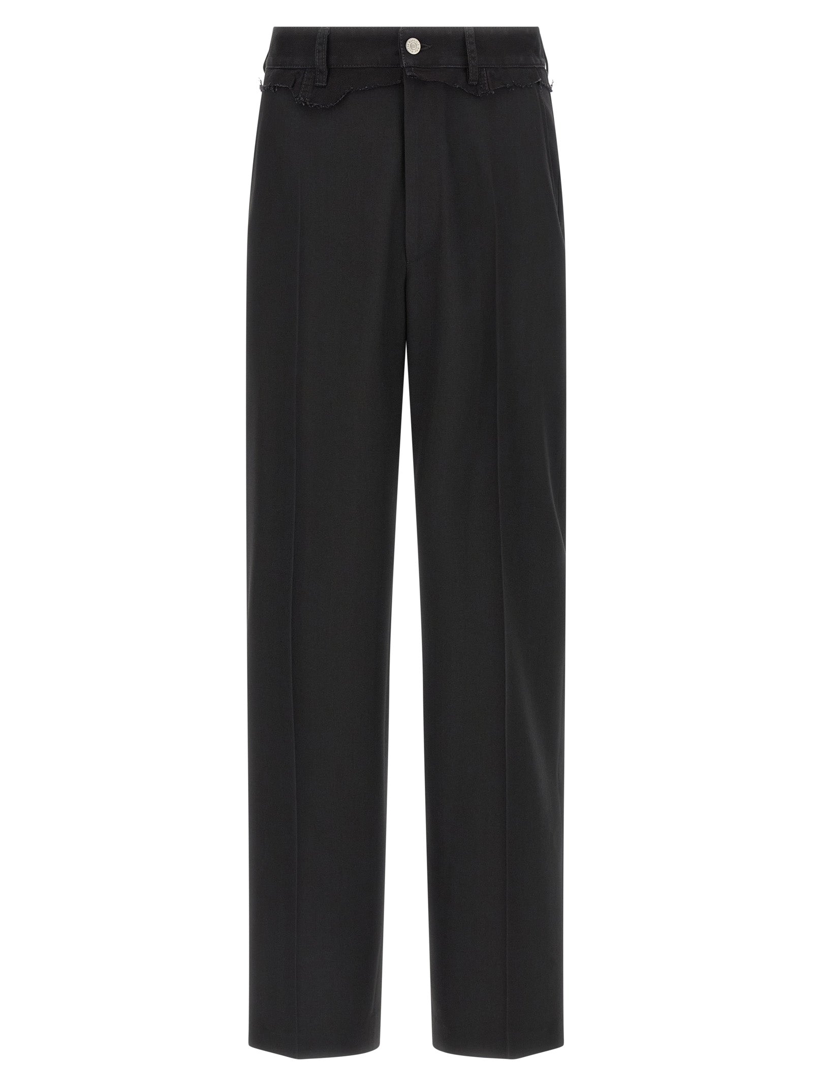 MM6 Maison Margiela Black Polyester Casual Men's Pants