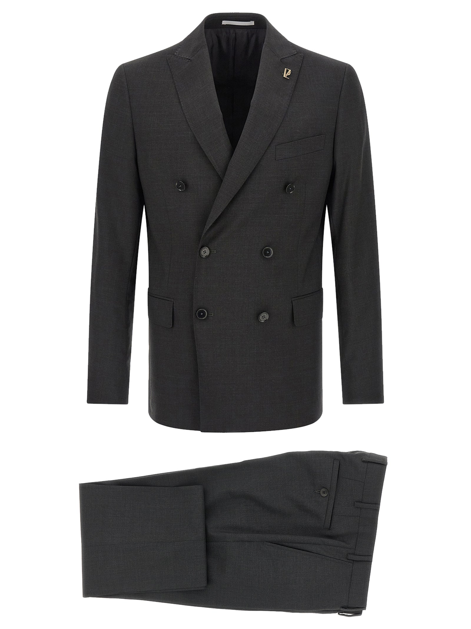 Pal Zileri Gray Viscose Two-Piece Men's Suit