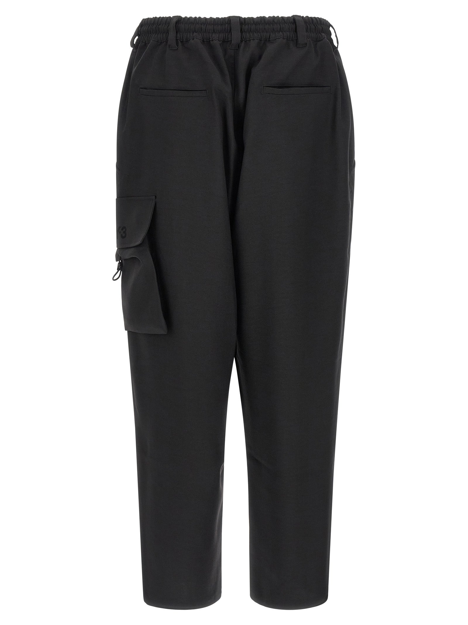Y-3 Black Polyester Cargo Men's Pants